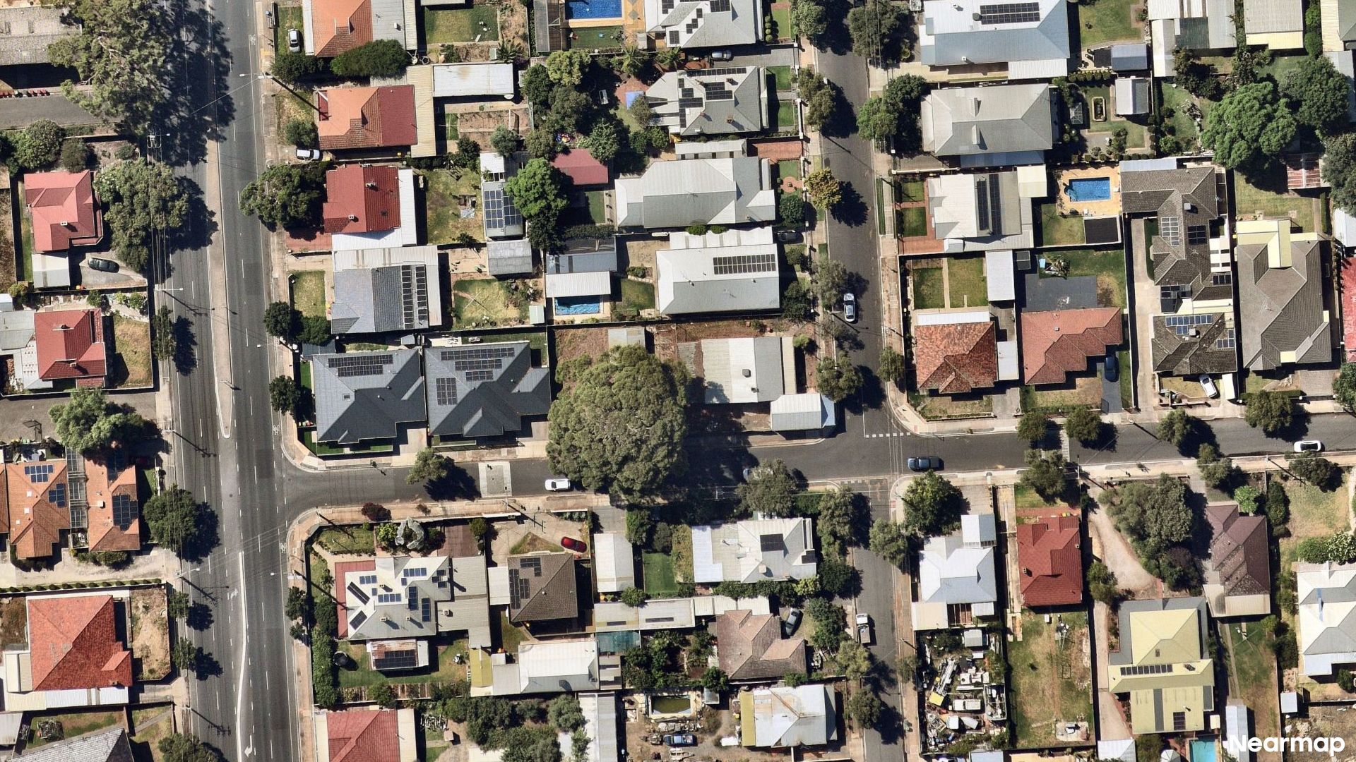 Vertical aerial view