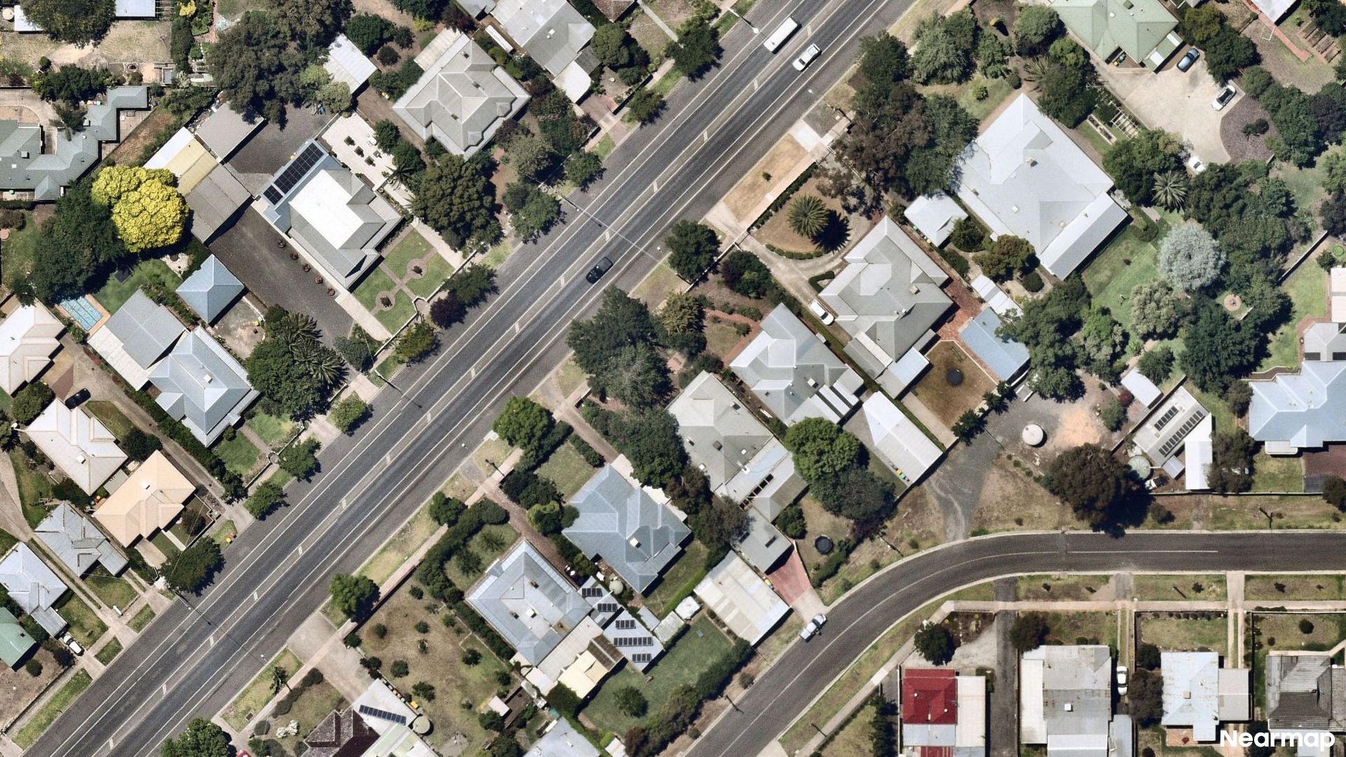 Vertical aerial view