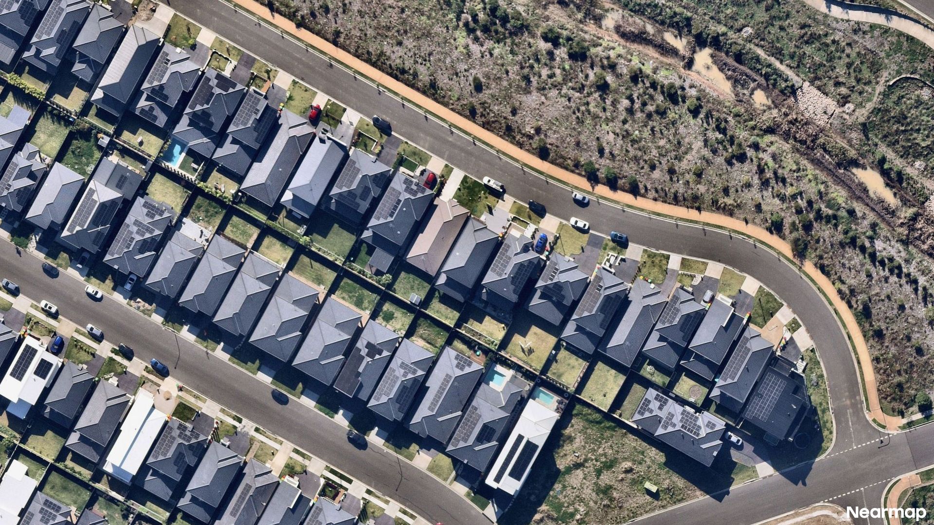 Vertical aerial view
