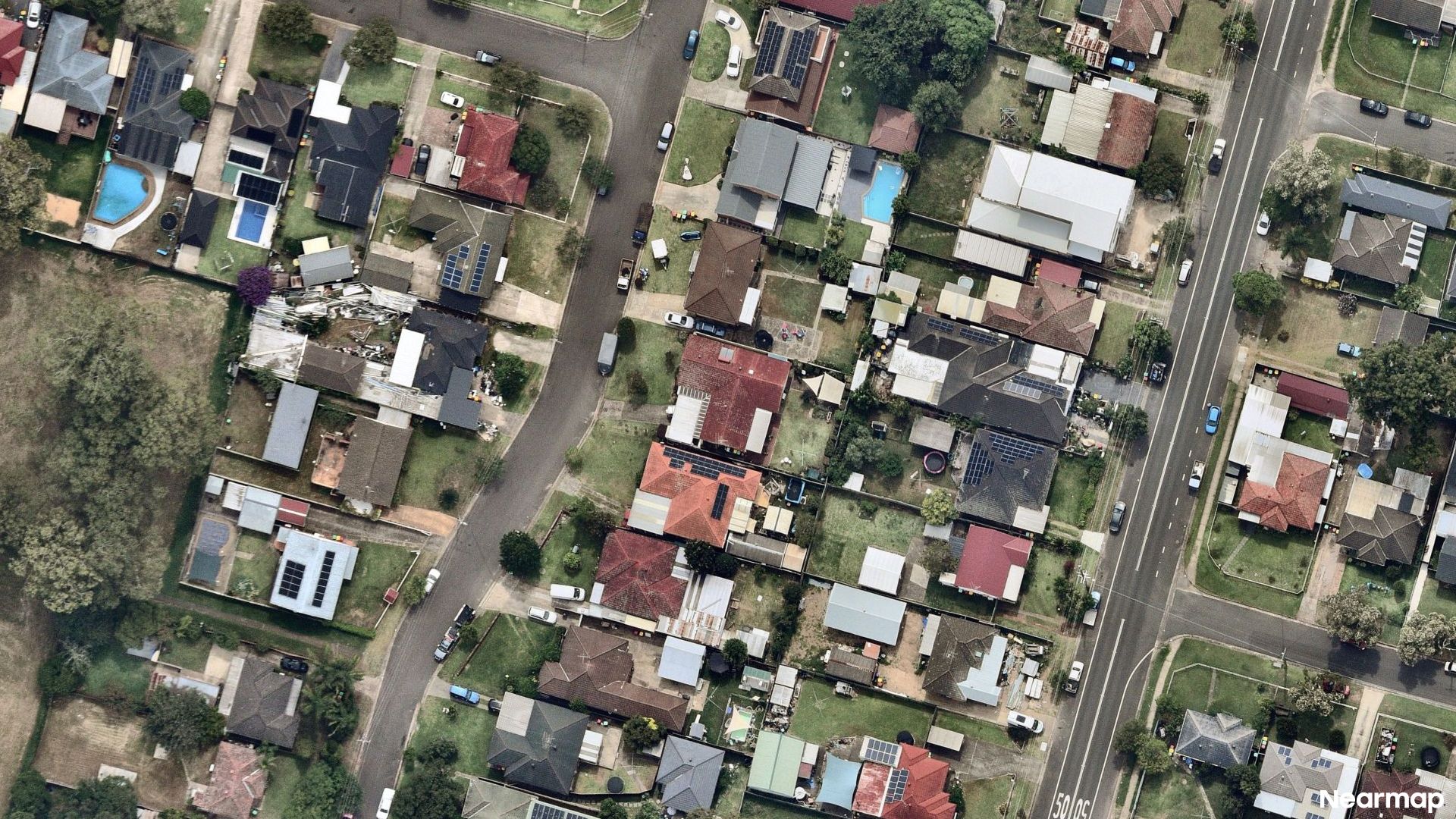 Vertical aerial view
