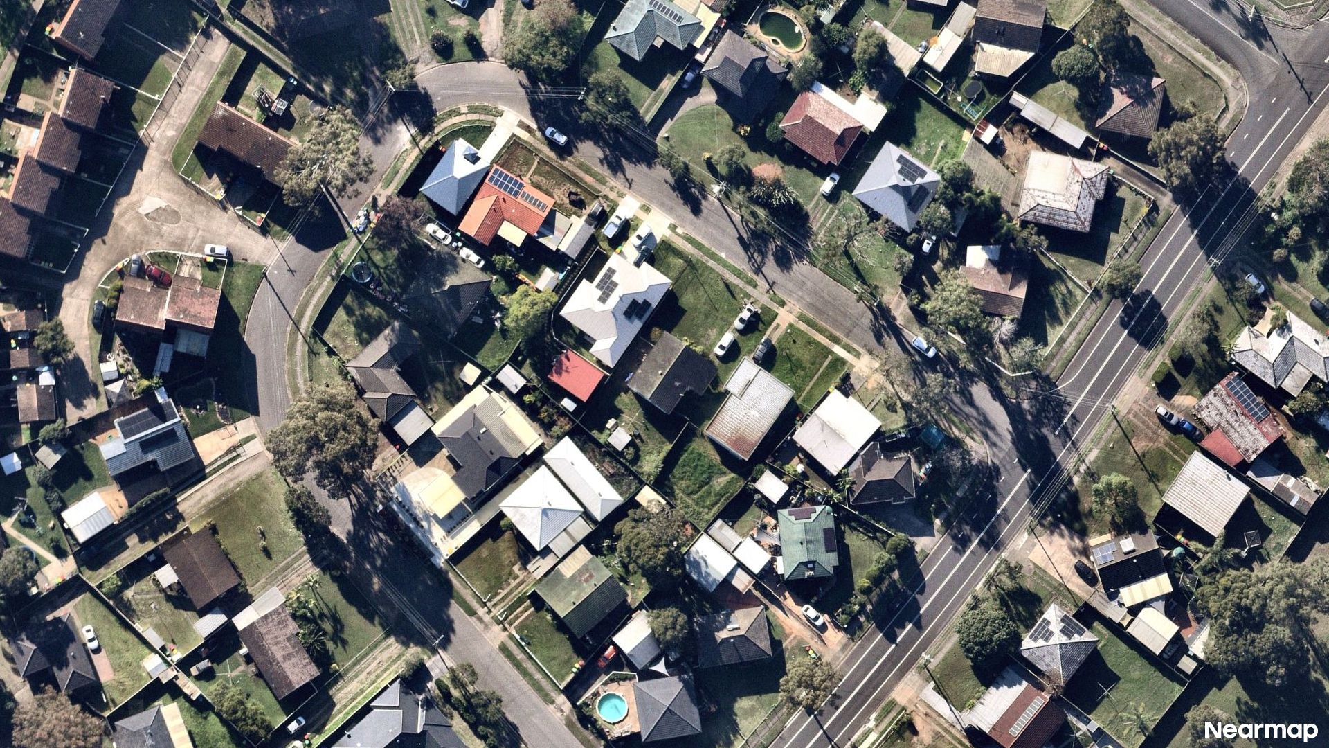 Vertical aerial view