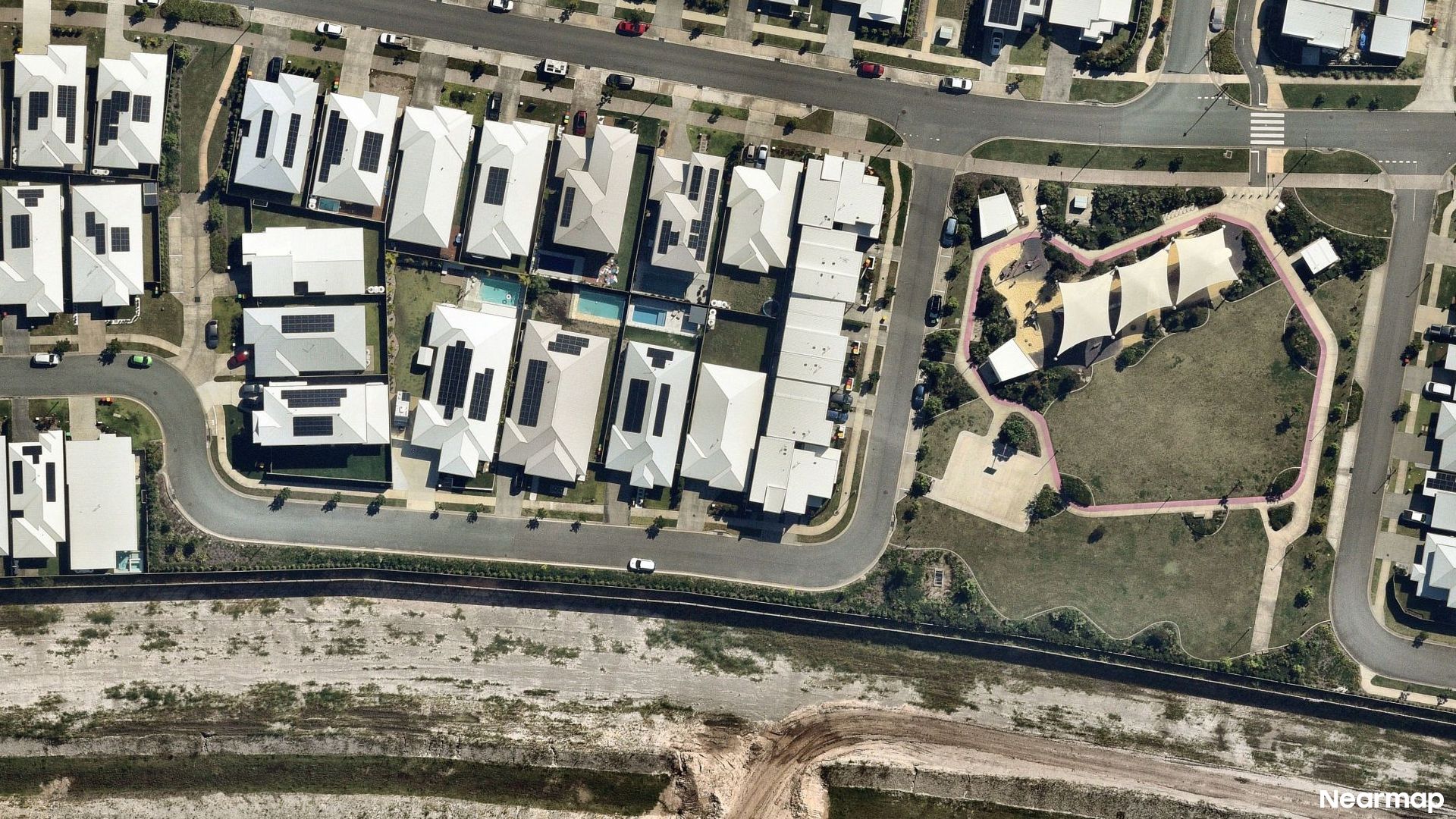 Vertical aerial view