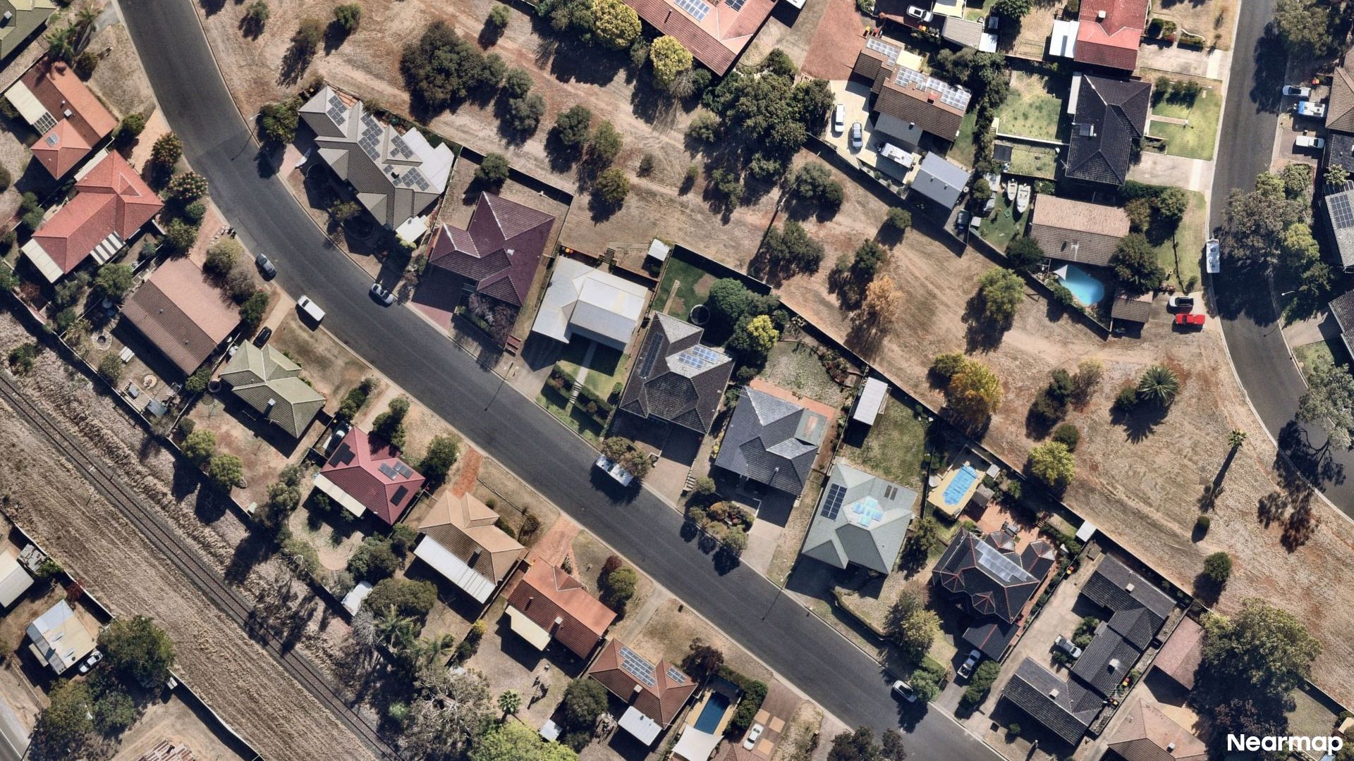 Vertical aerial view