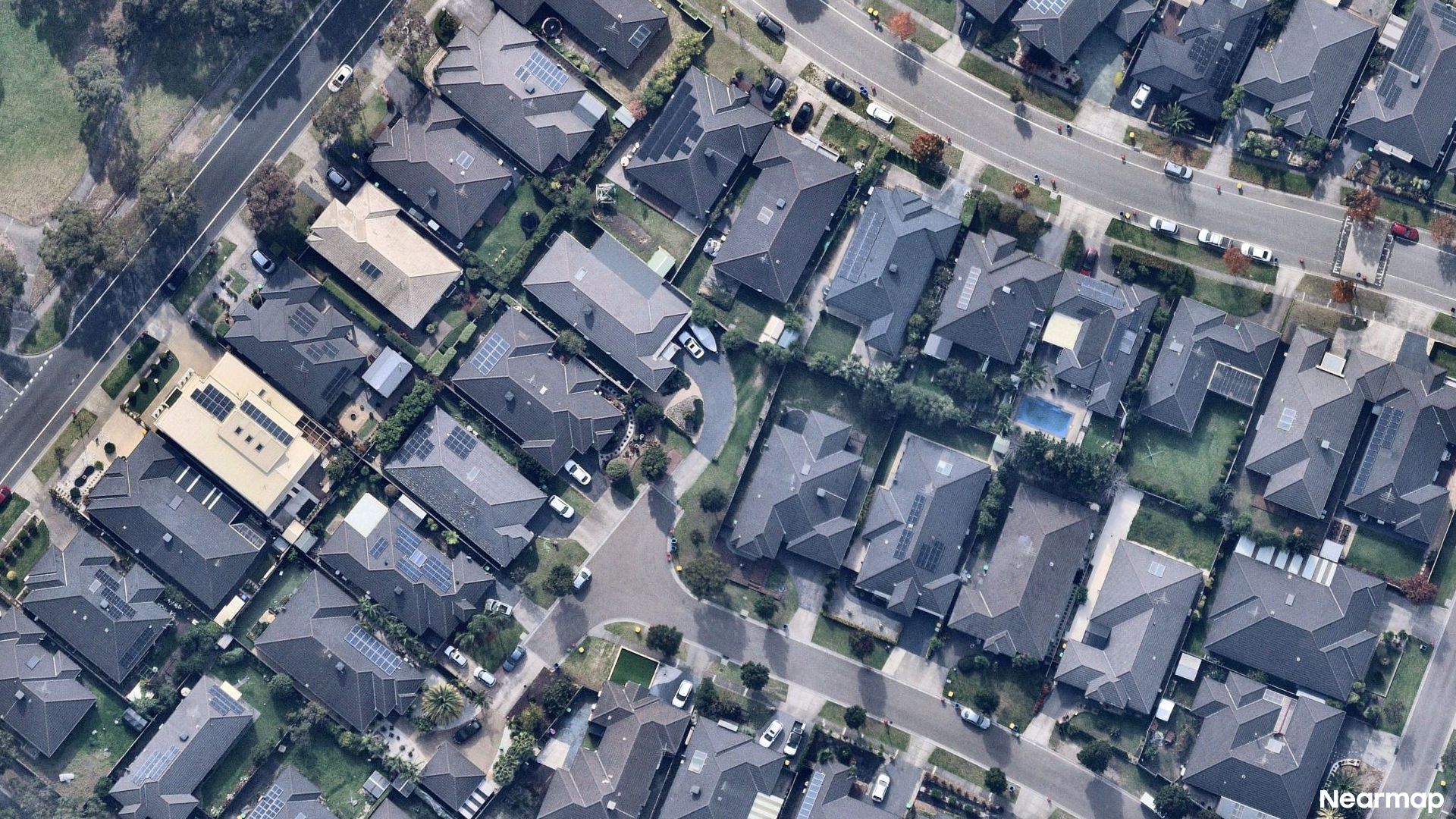Vertical aerial view