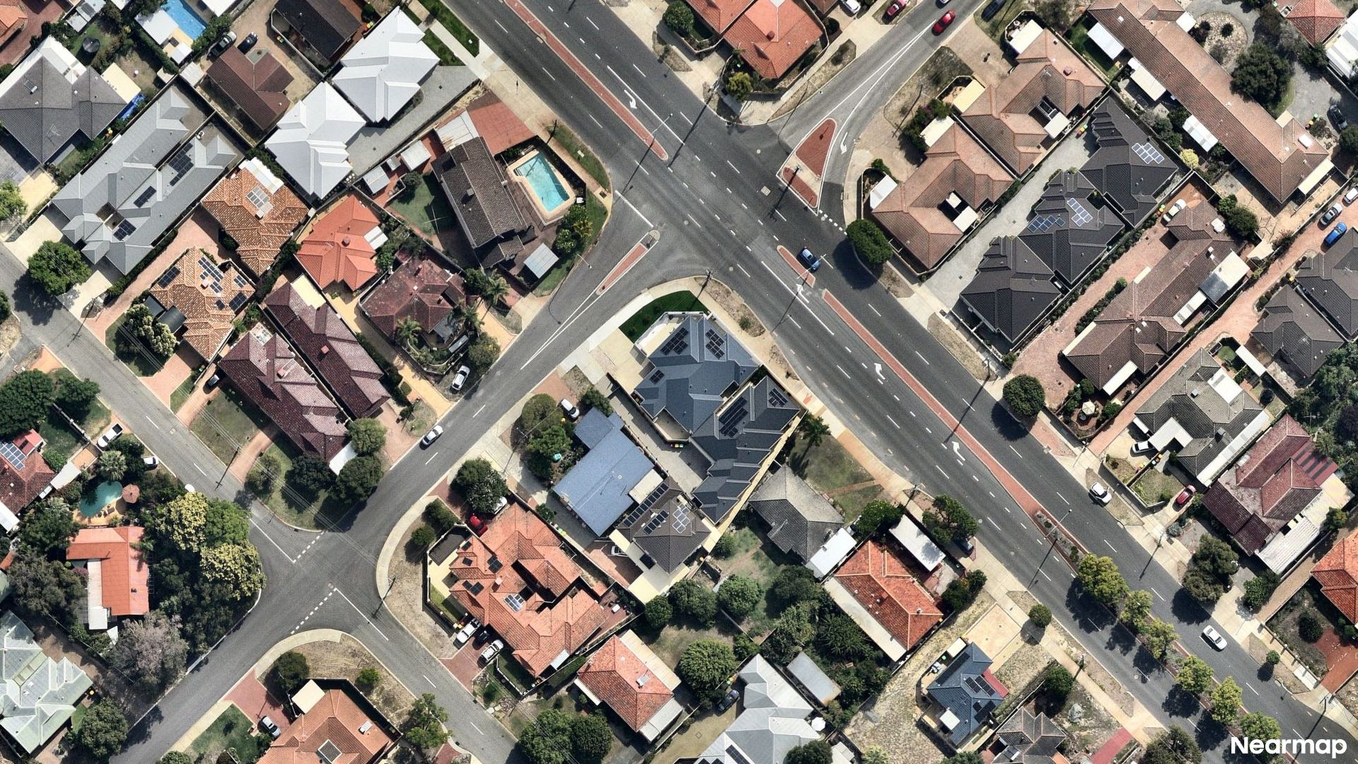 Vertical aerial view