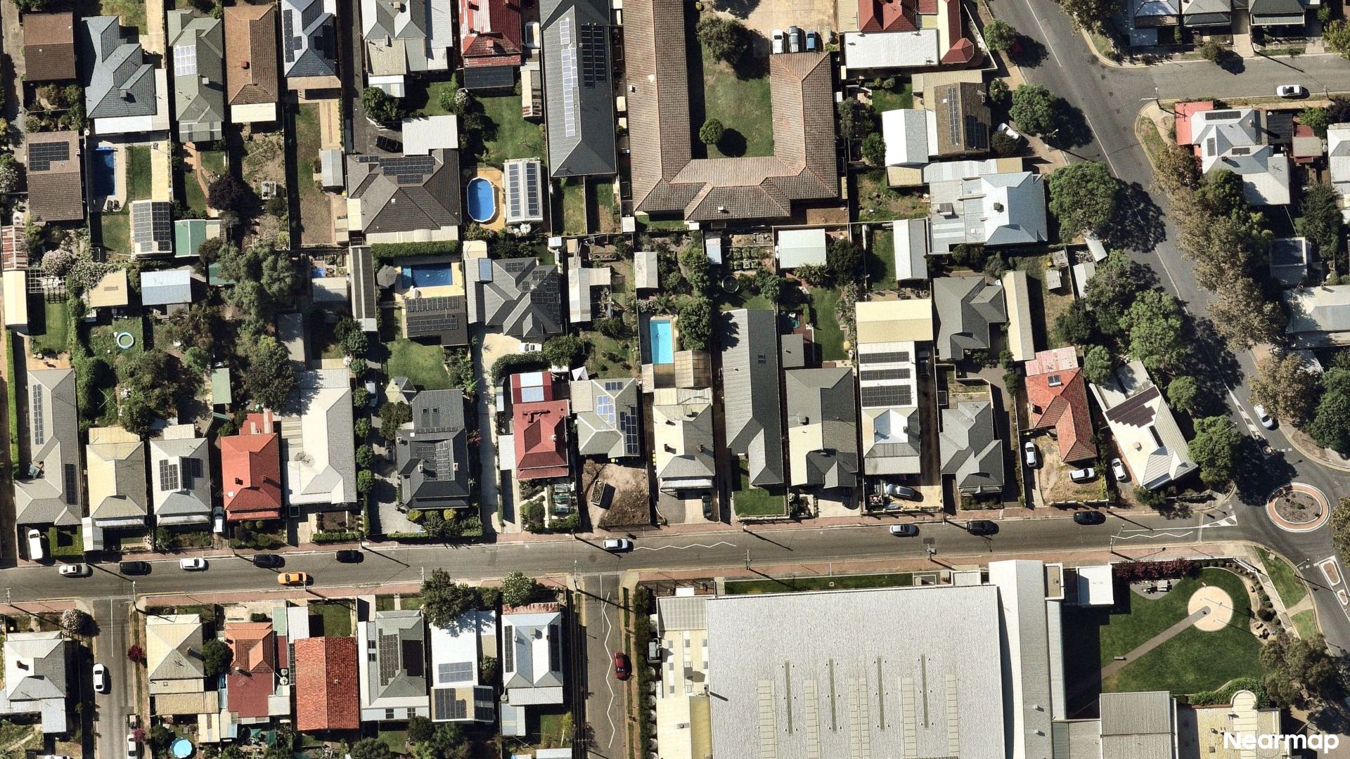 Vertical aerial view