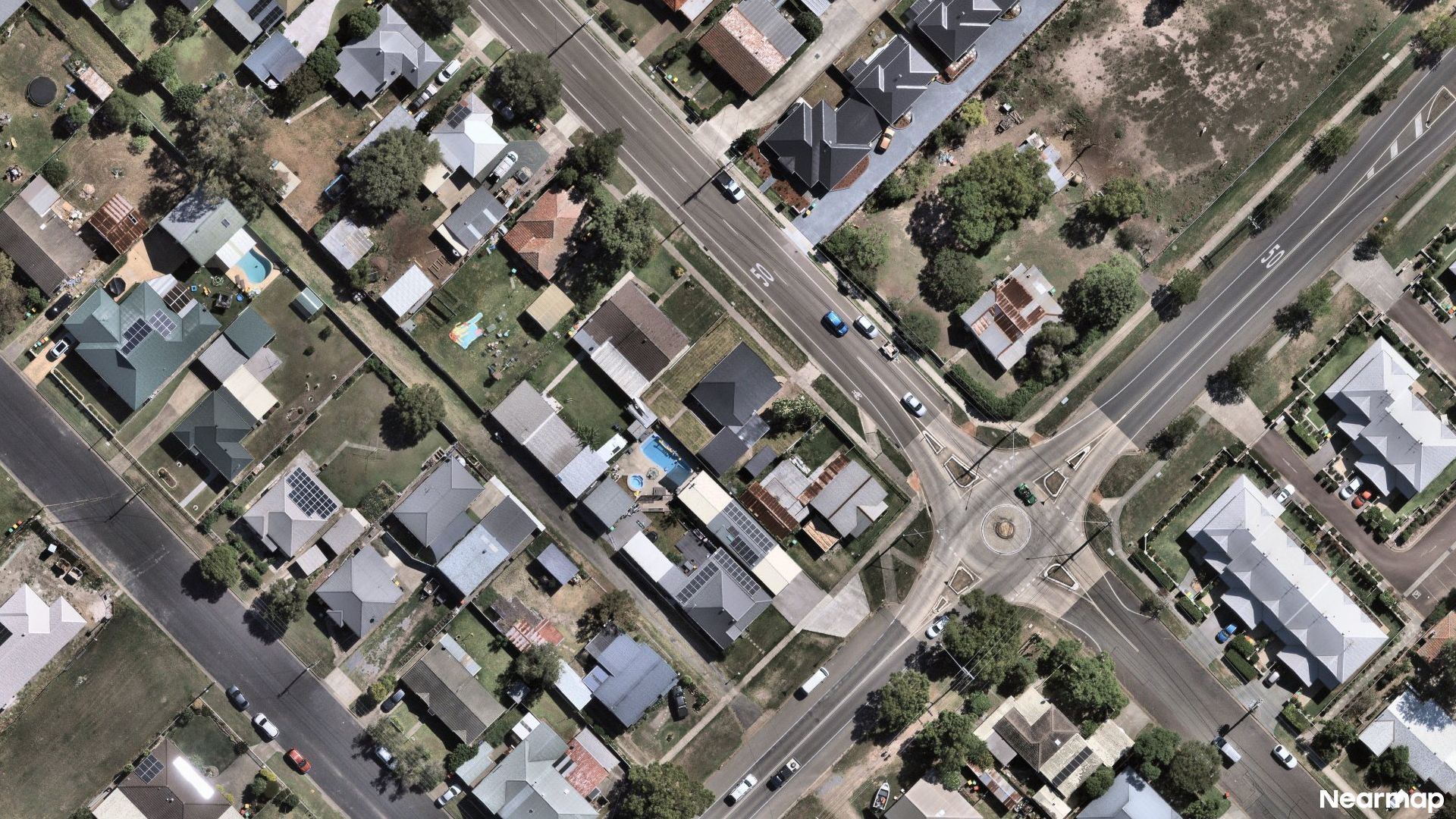 Vertical aerial view
