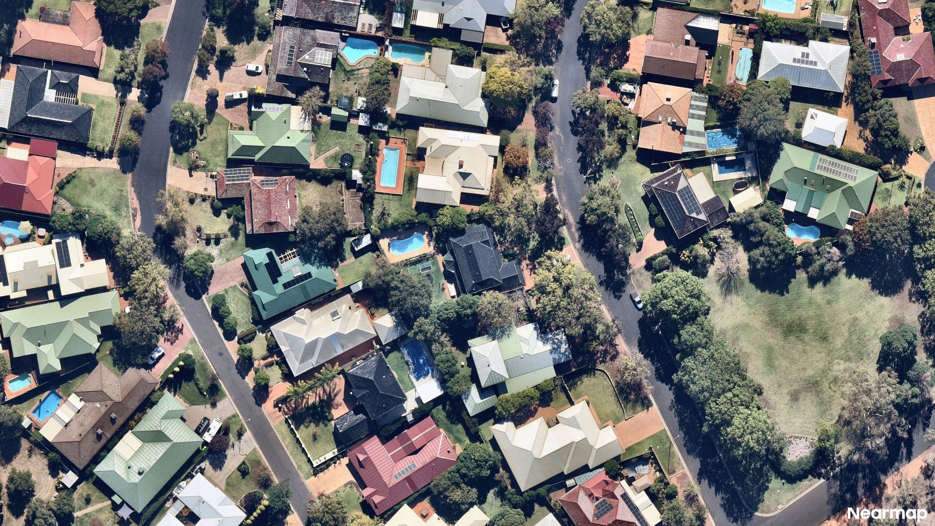 Vertical aerial view