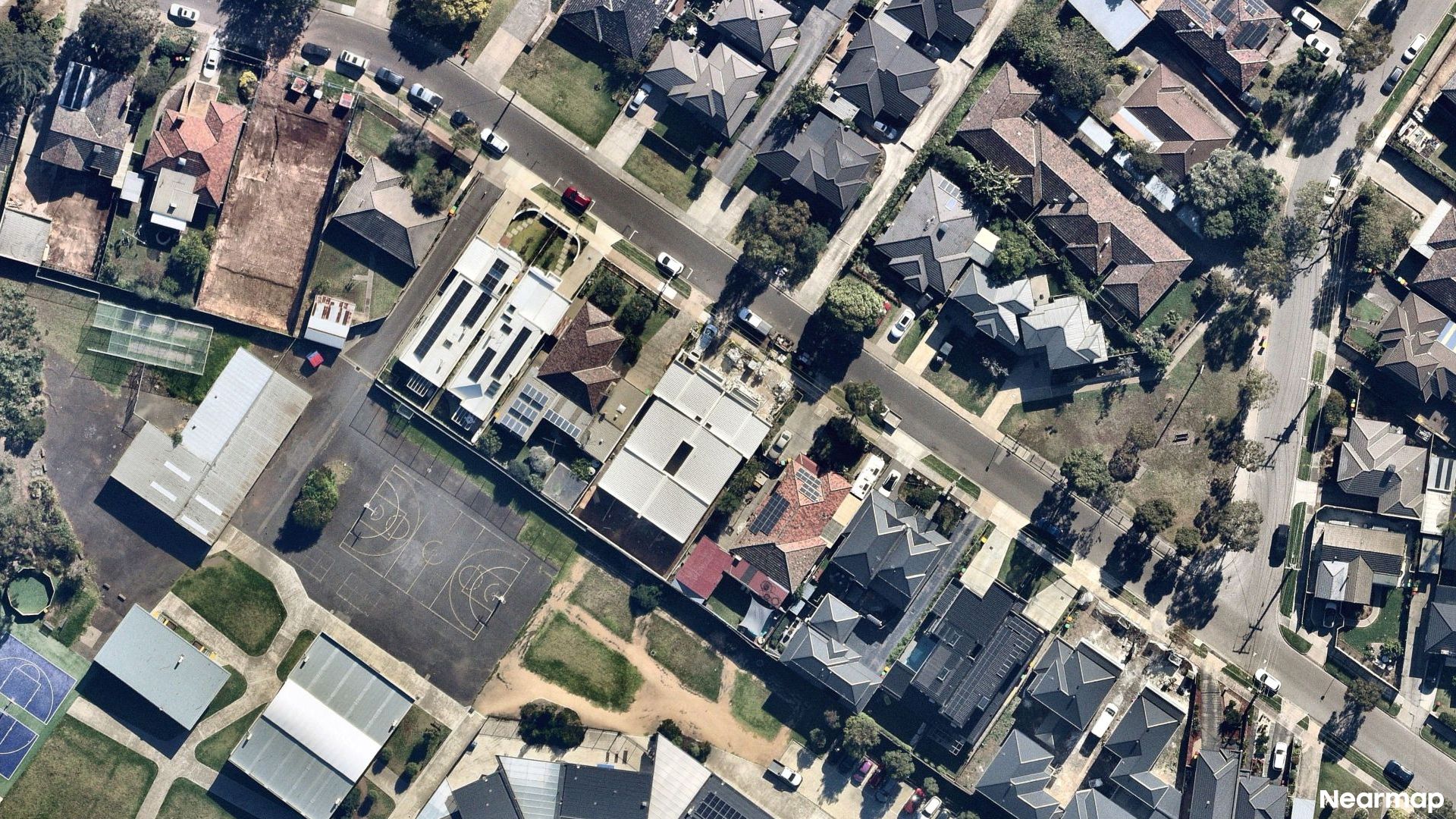 Vertical aerial view