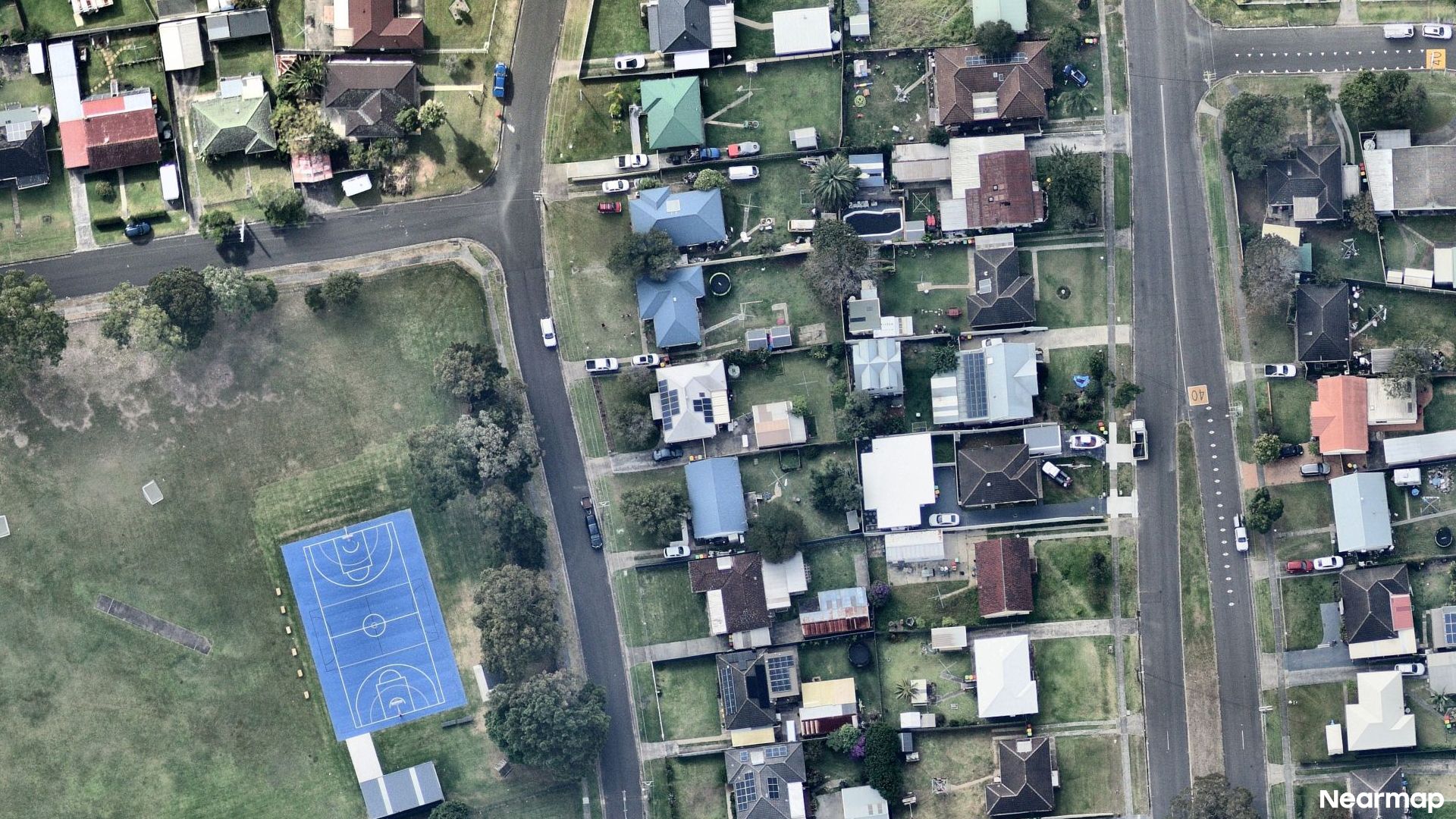 Vertical aerial view