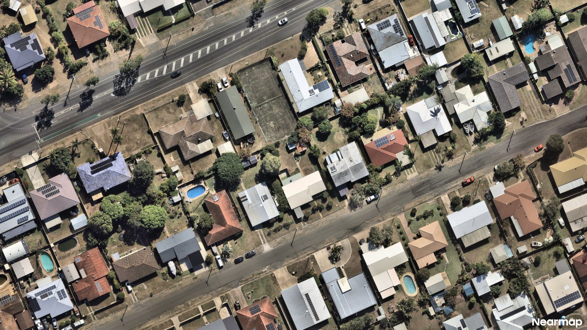 Vertical aerial view