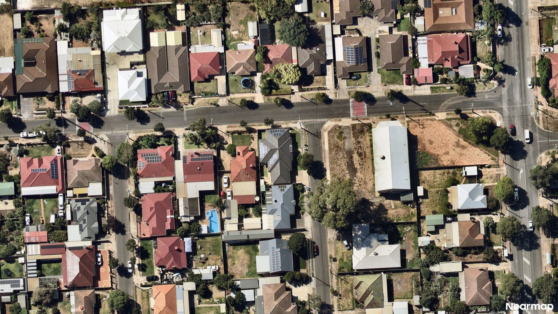 Vertical aerial view