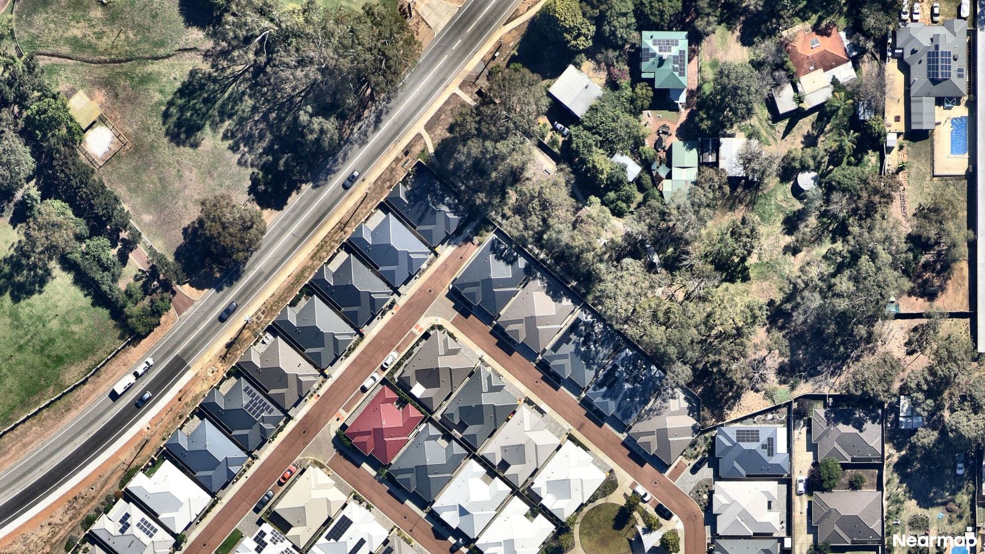 Vertical aerial view