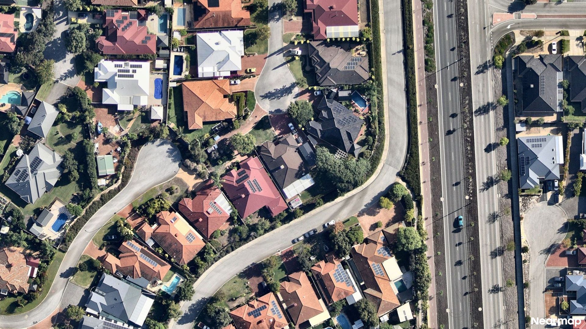 Vertical aerial view