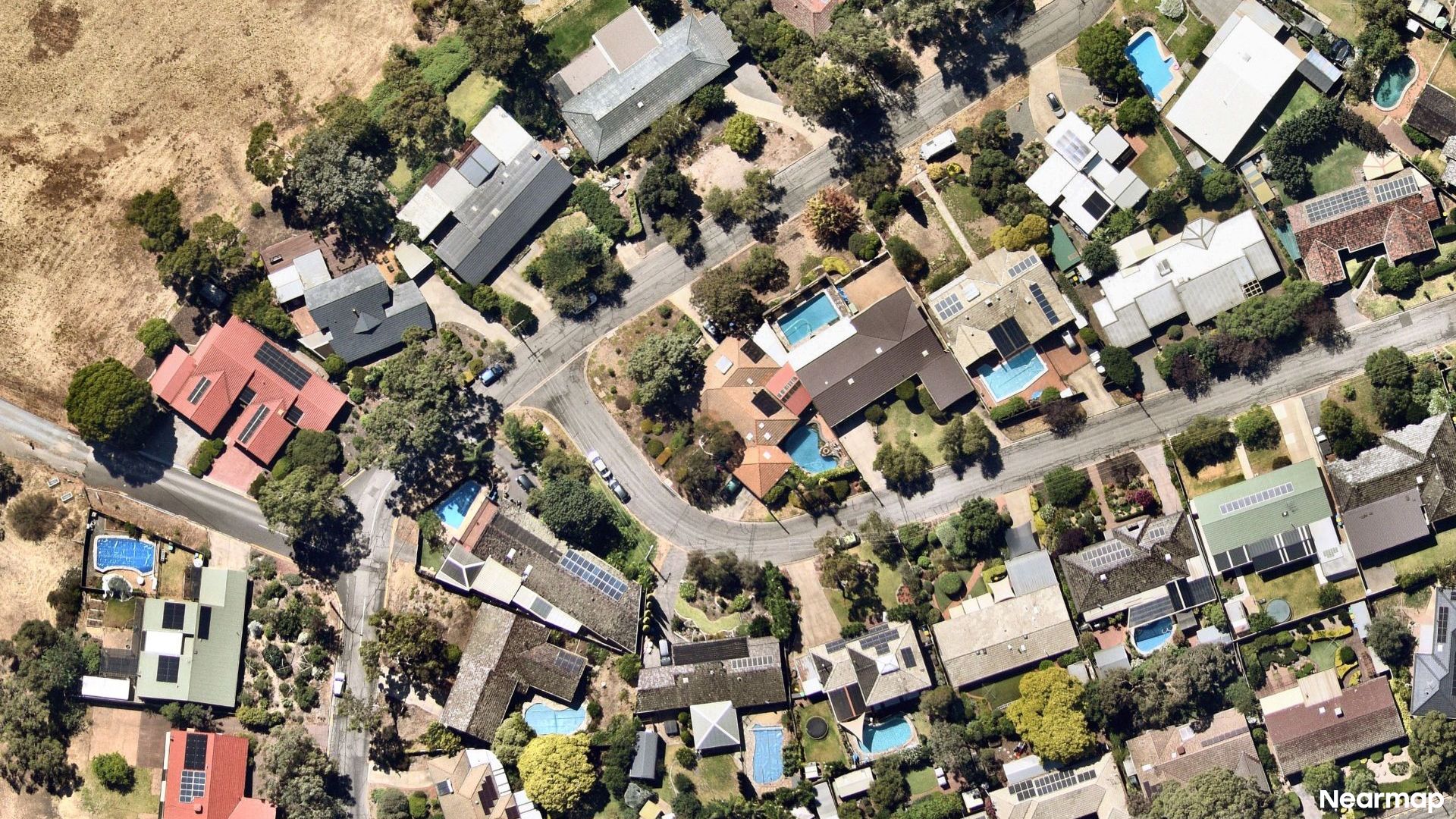 Vertical aerial view