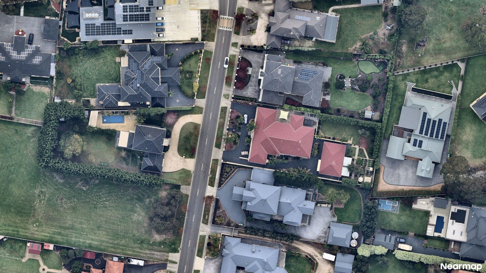 Vertical aerial view
