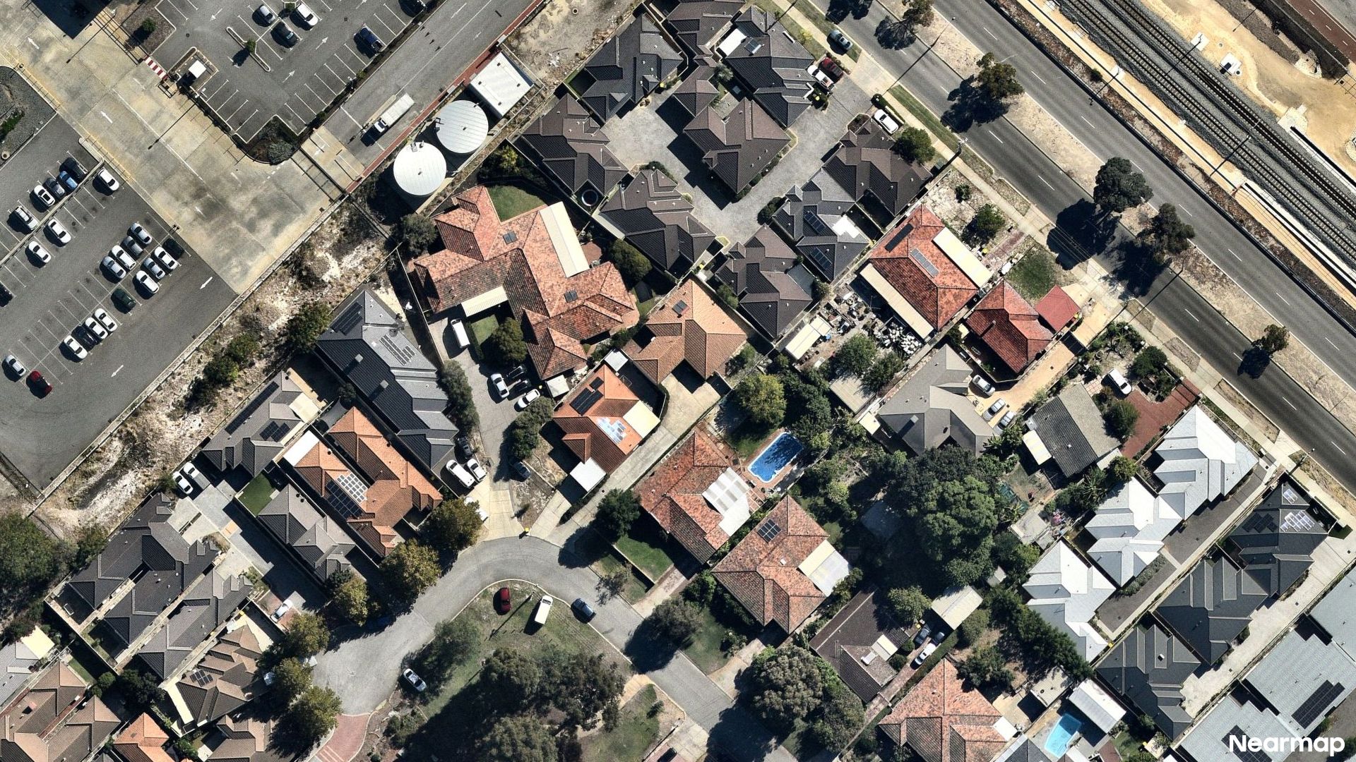 Vertical aerial view