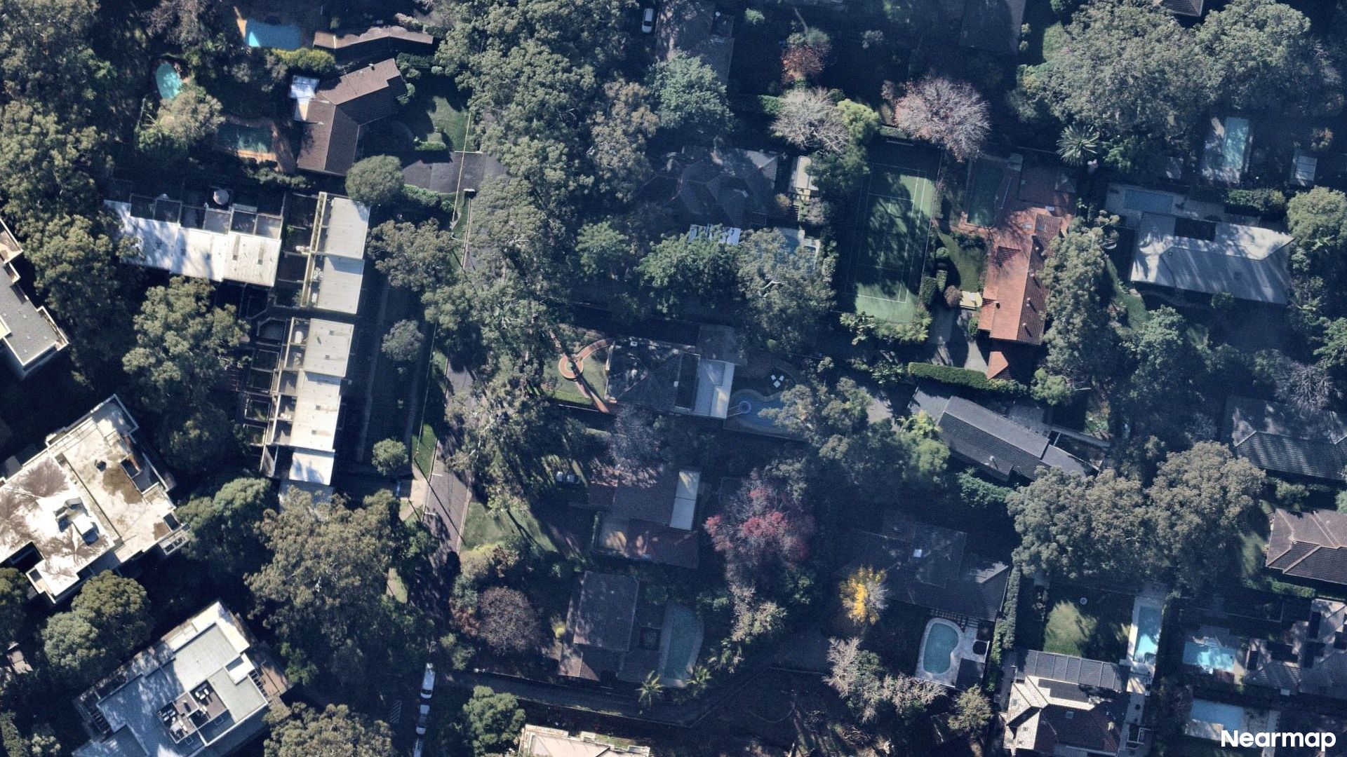 Vertical aerial view