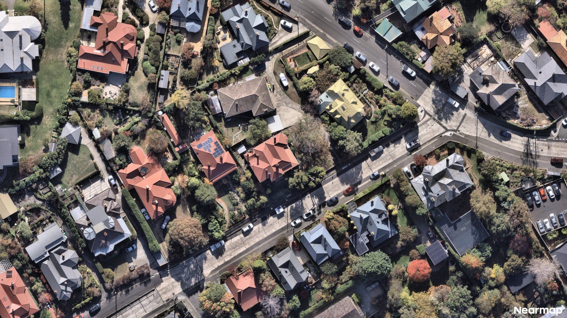 Vertical aerial view