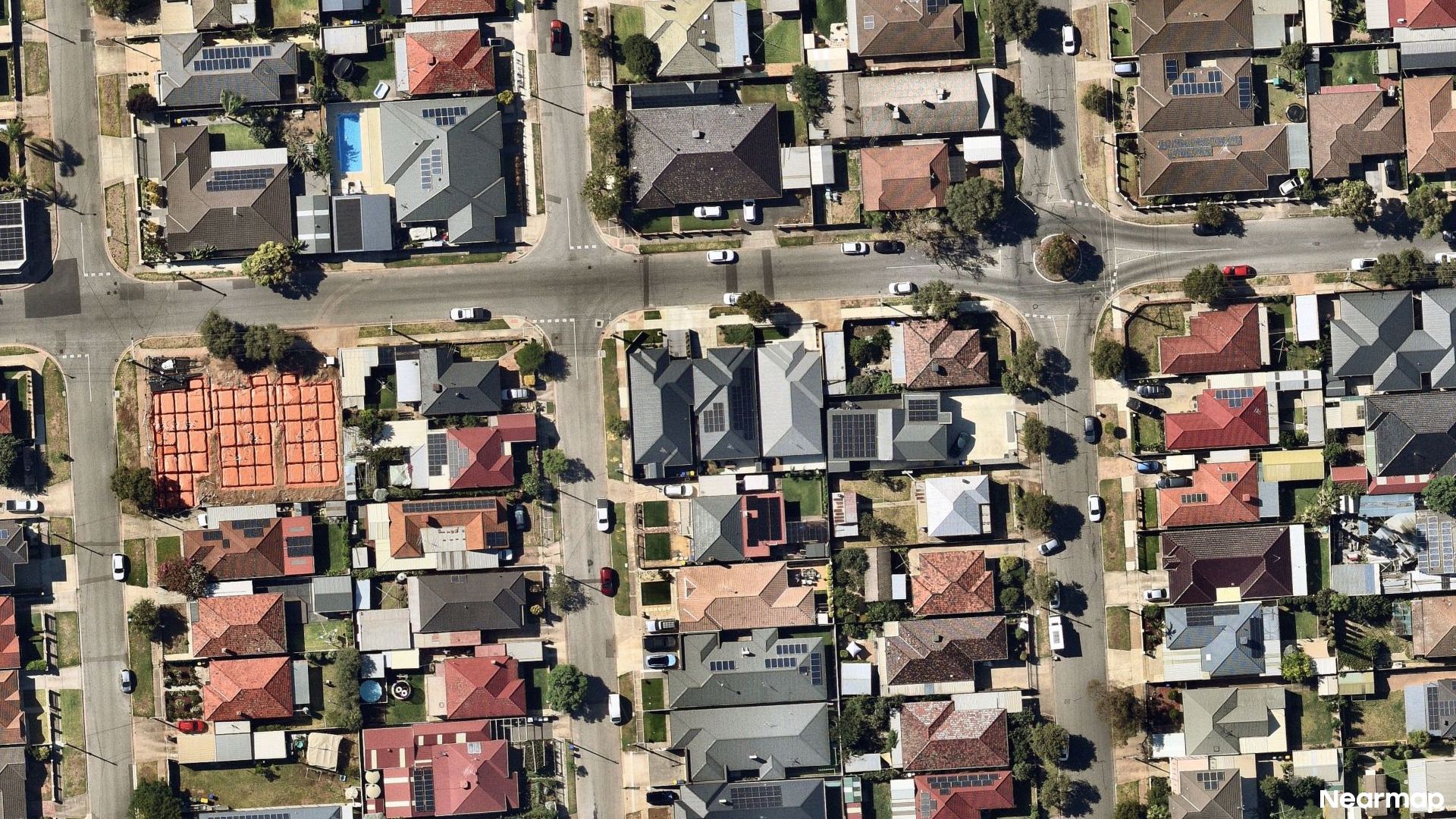 Vertical aerial view