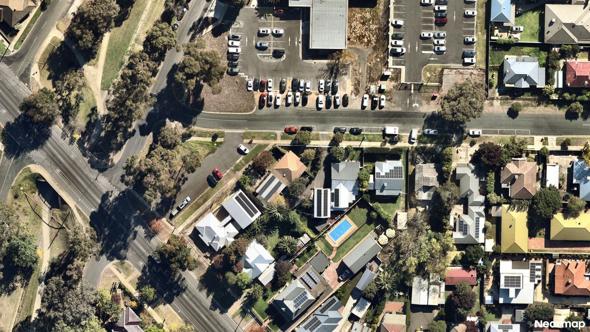 Vertical aerial view