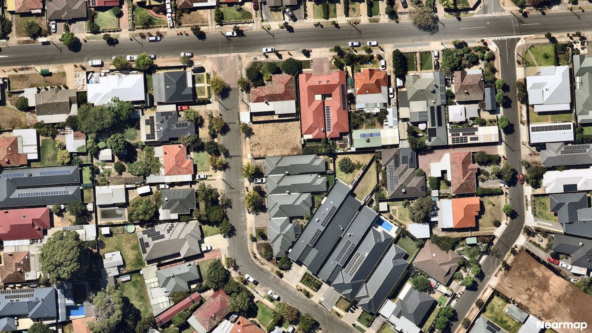 Vertical aerial view