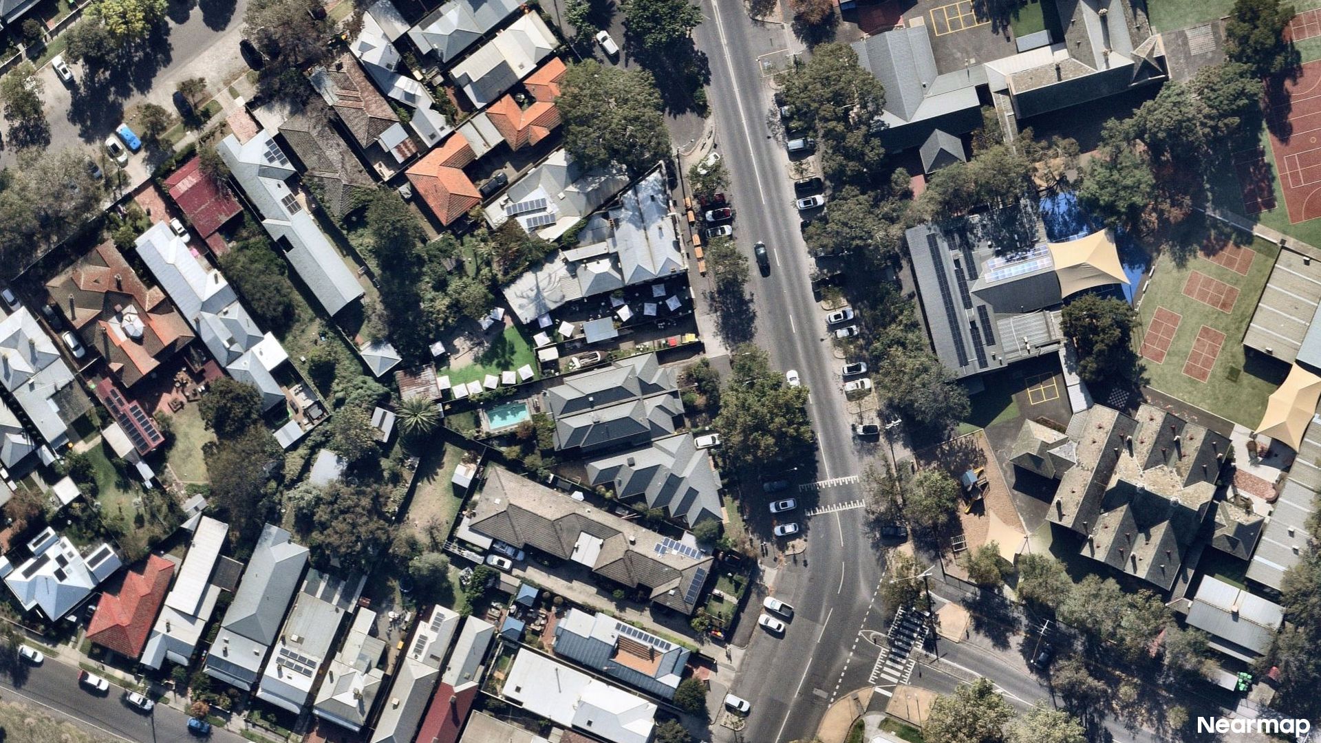 Vertical aerial view