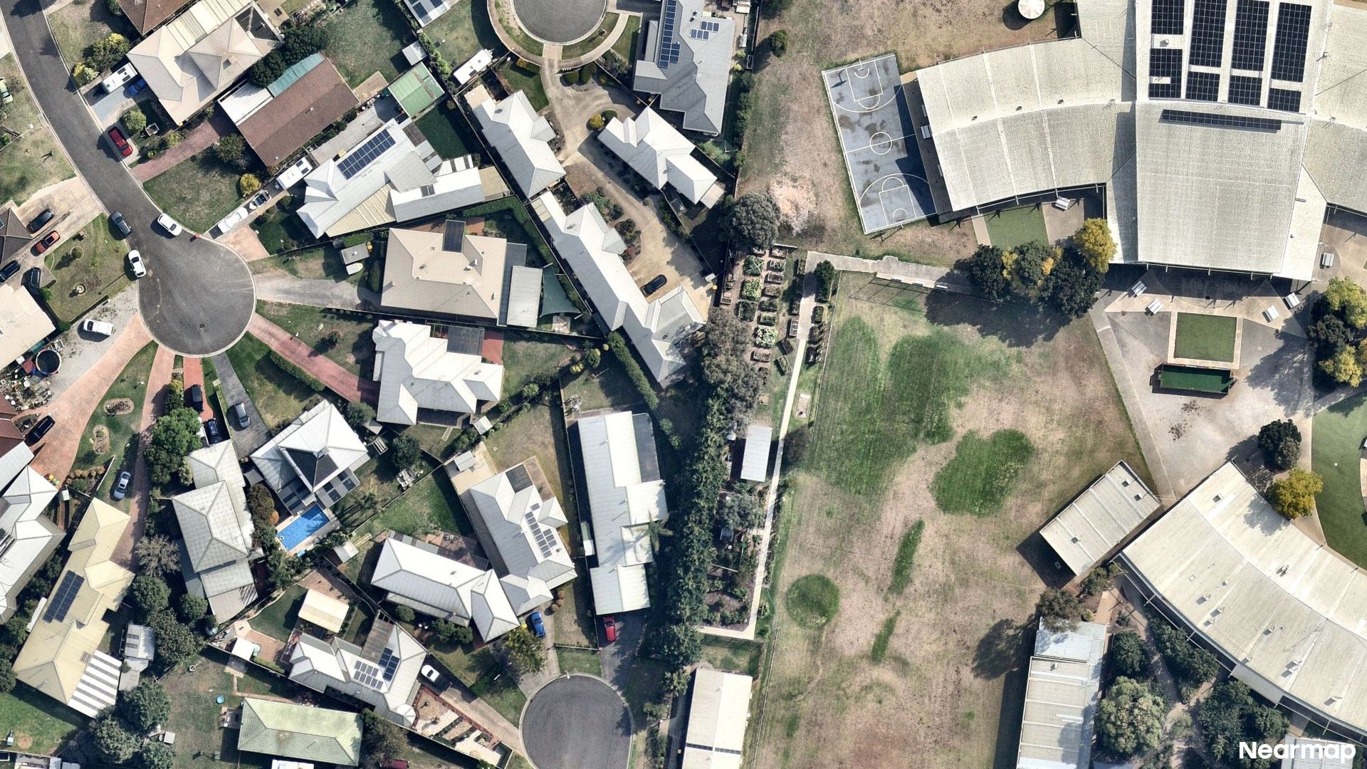 Vertical aerial view