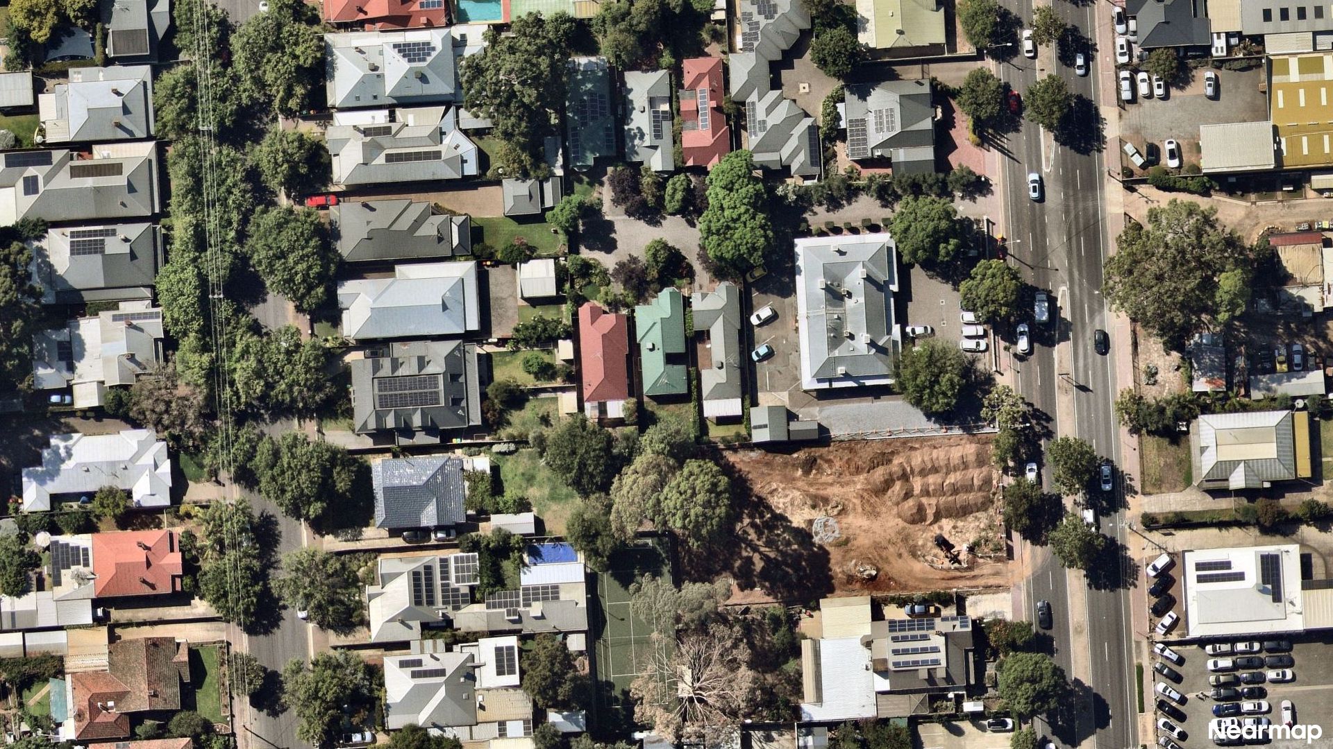 Vertical aerial view