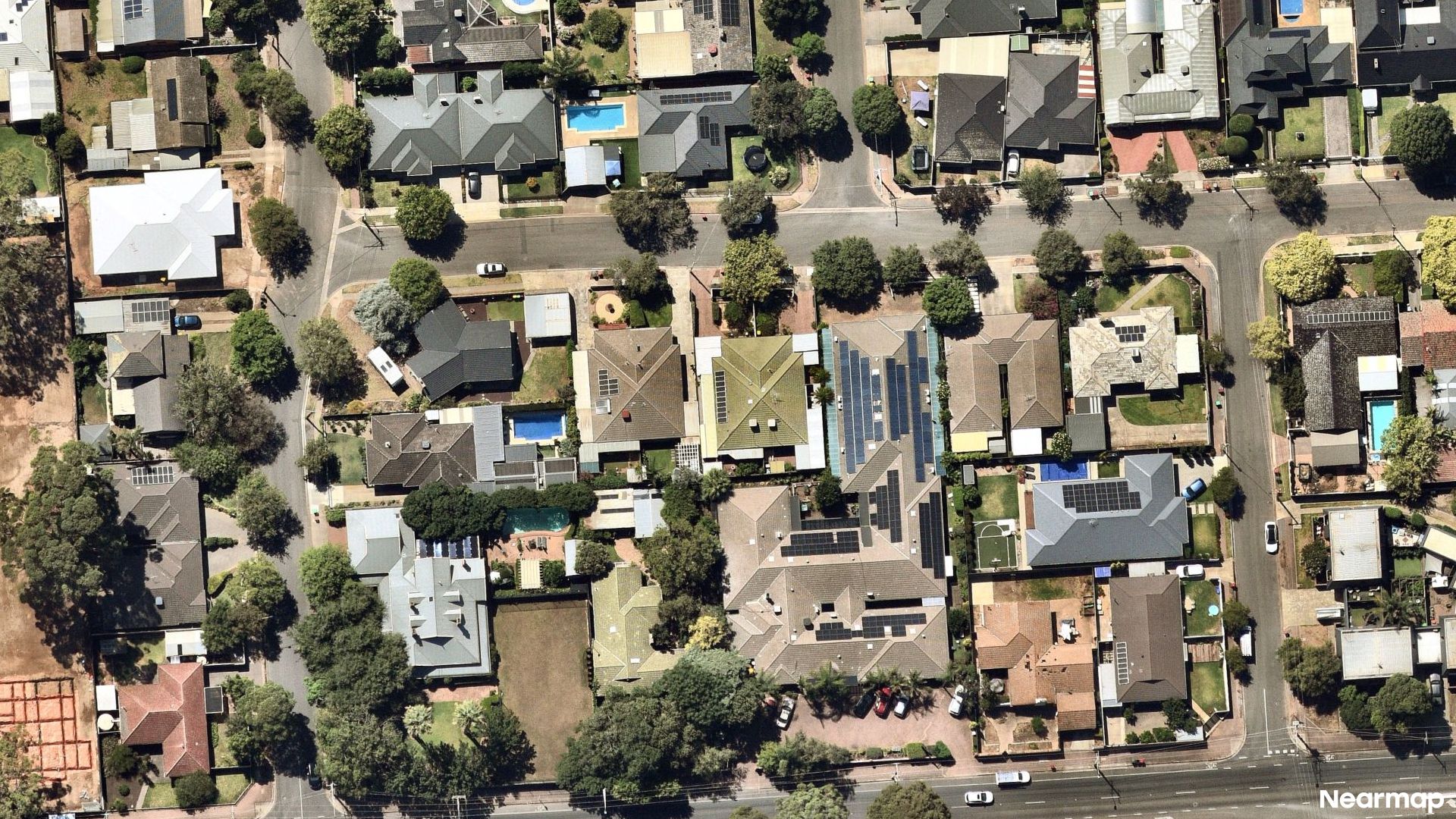 Vertical aerial view