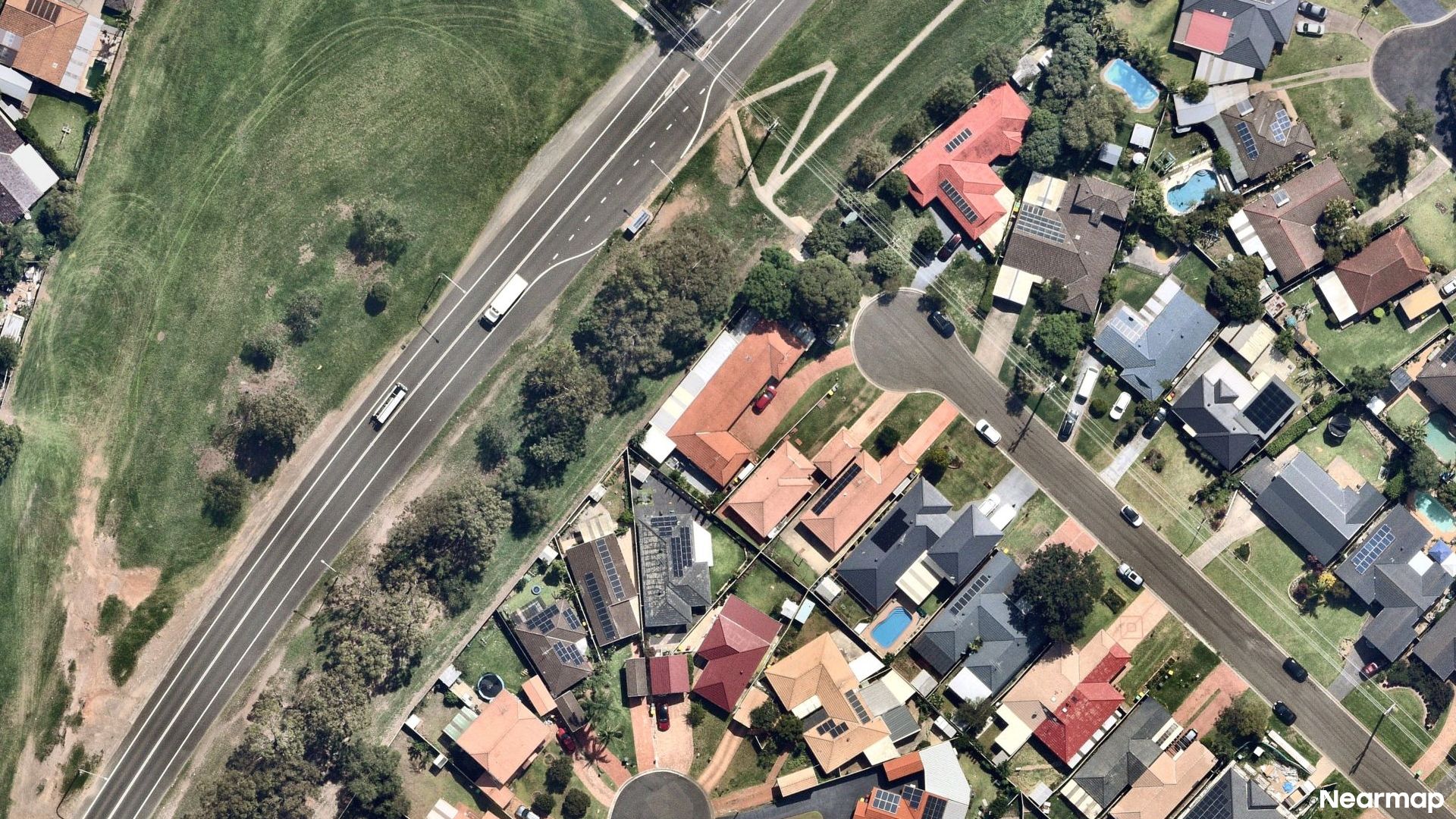 Vertical aerial view