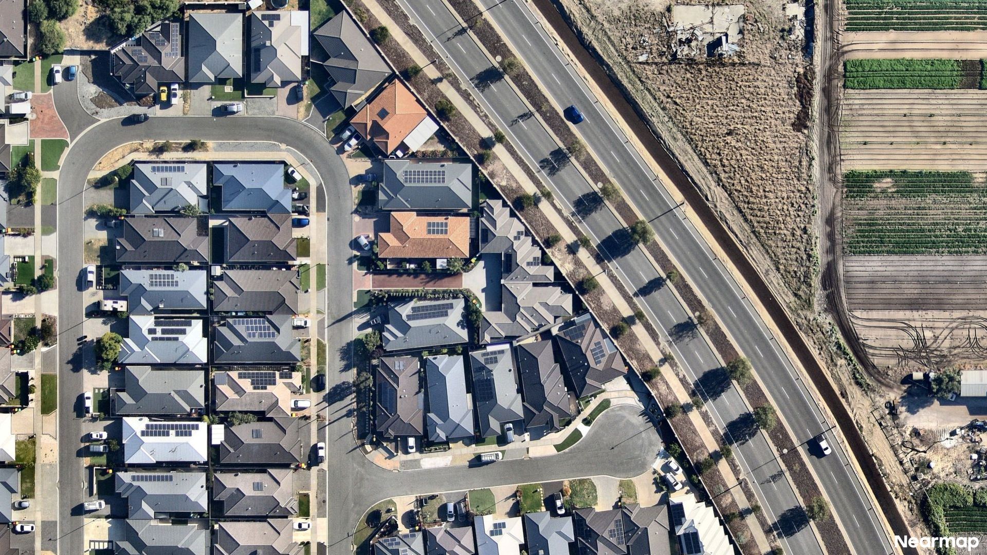Vertical aerial view