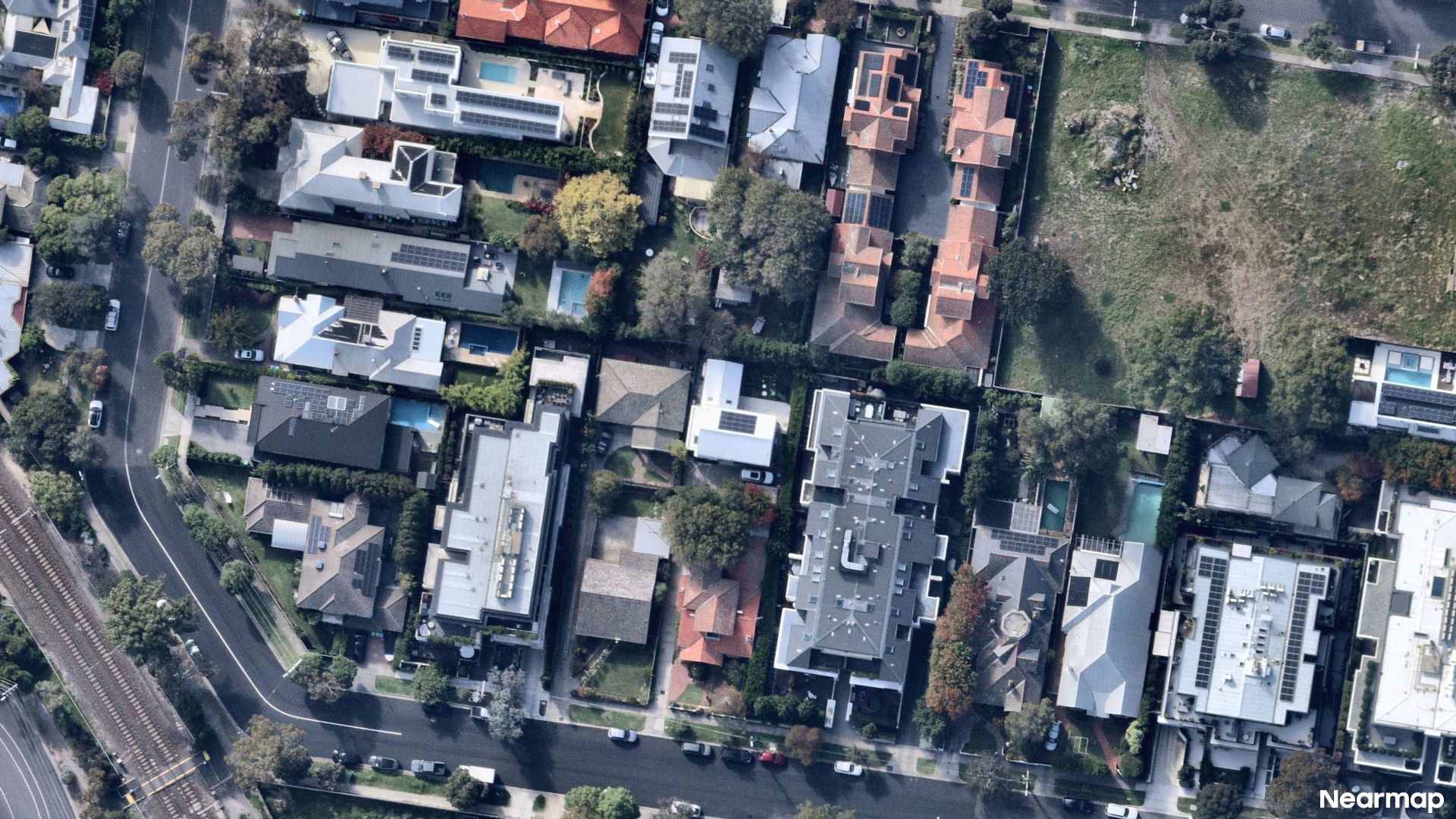 Vertical aerial view