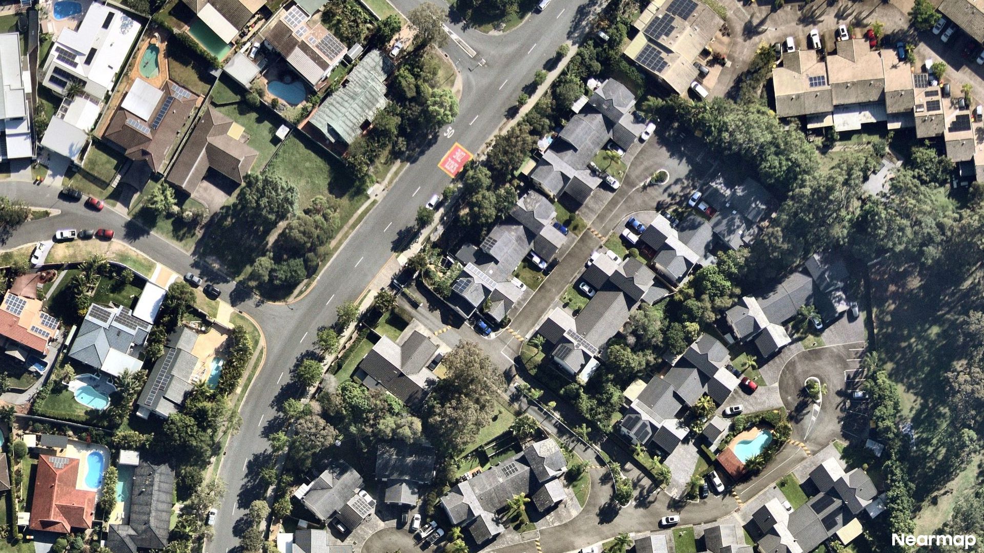 Vertical aerial view