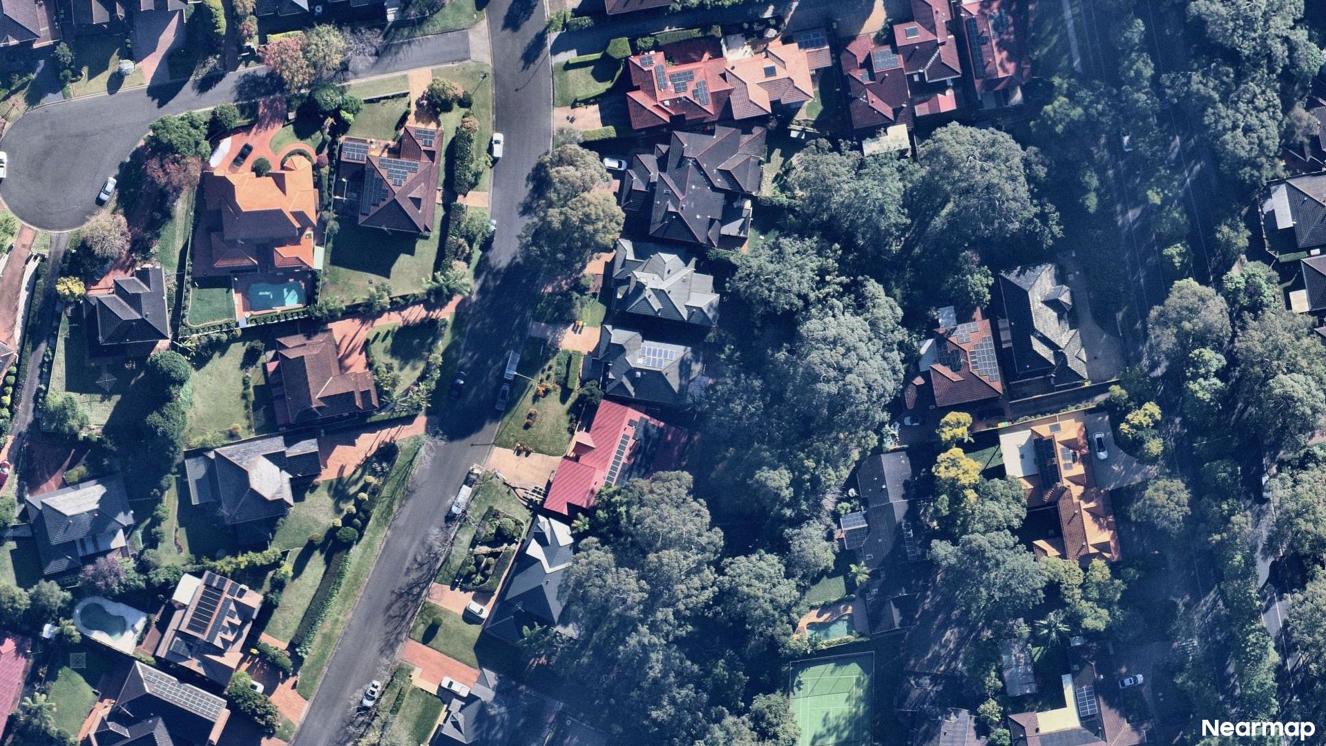 Vertical aerial view
