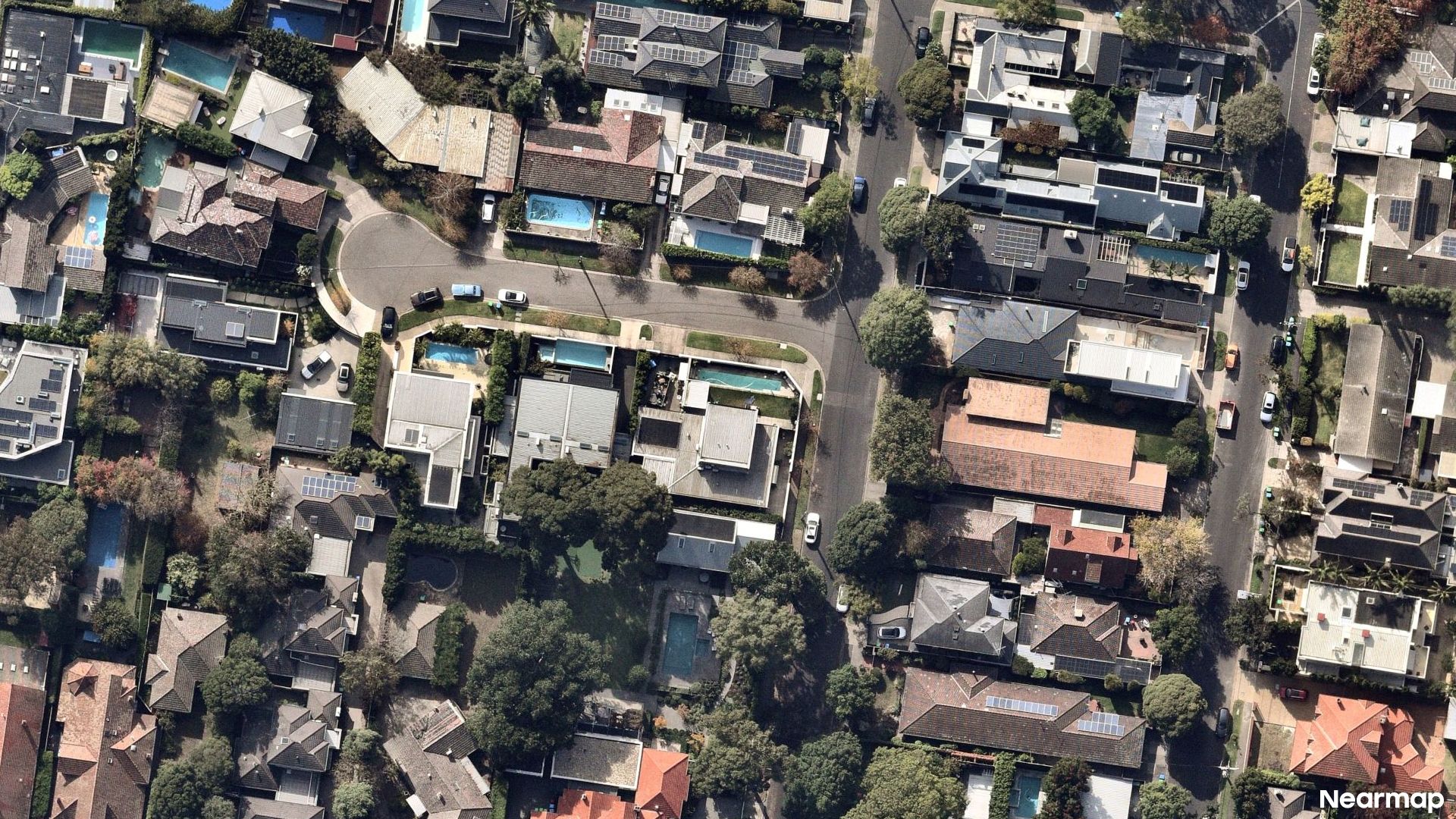 Vertical aerial view