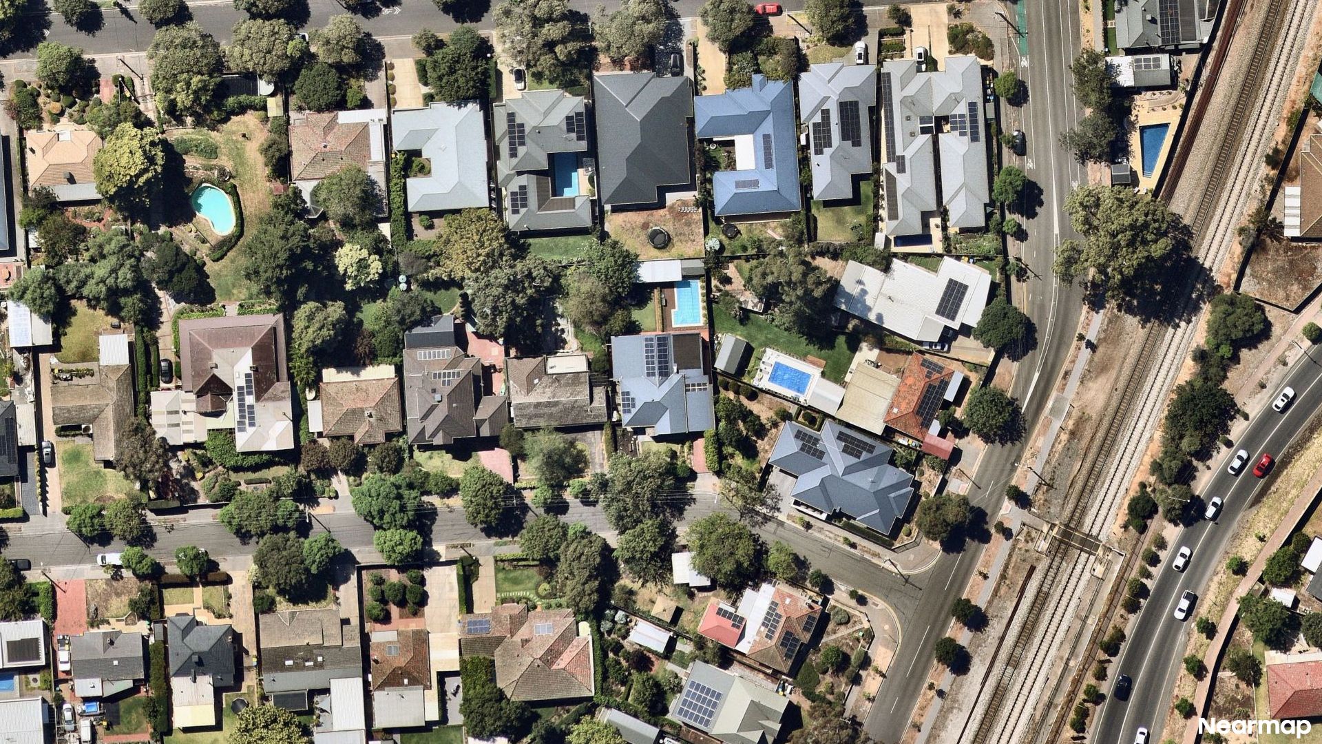 Vertical aerial view