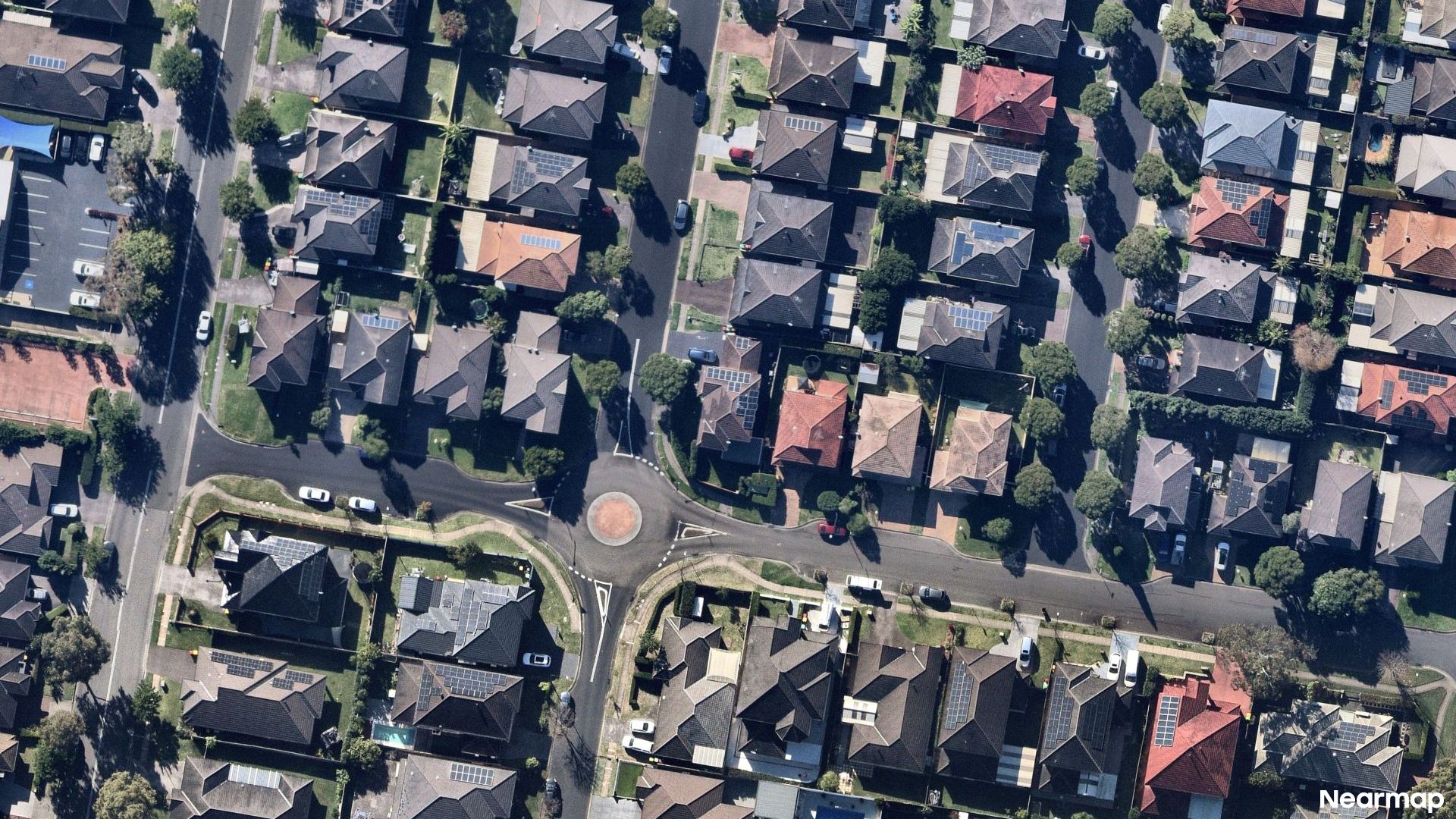 Vertical aerial view