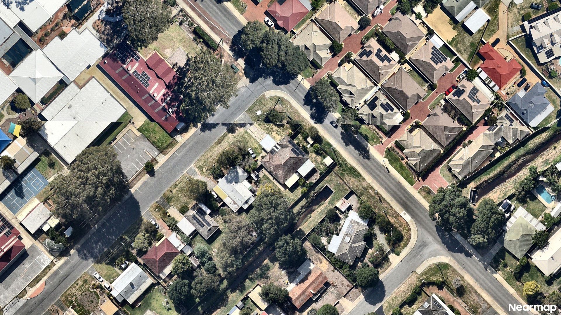 Vertical aerial view