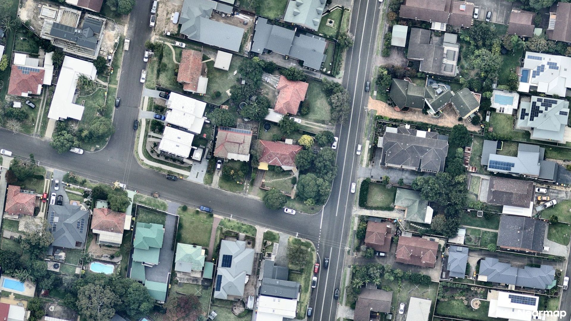 Vertical aerial view