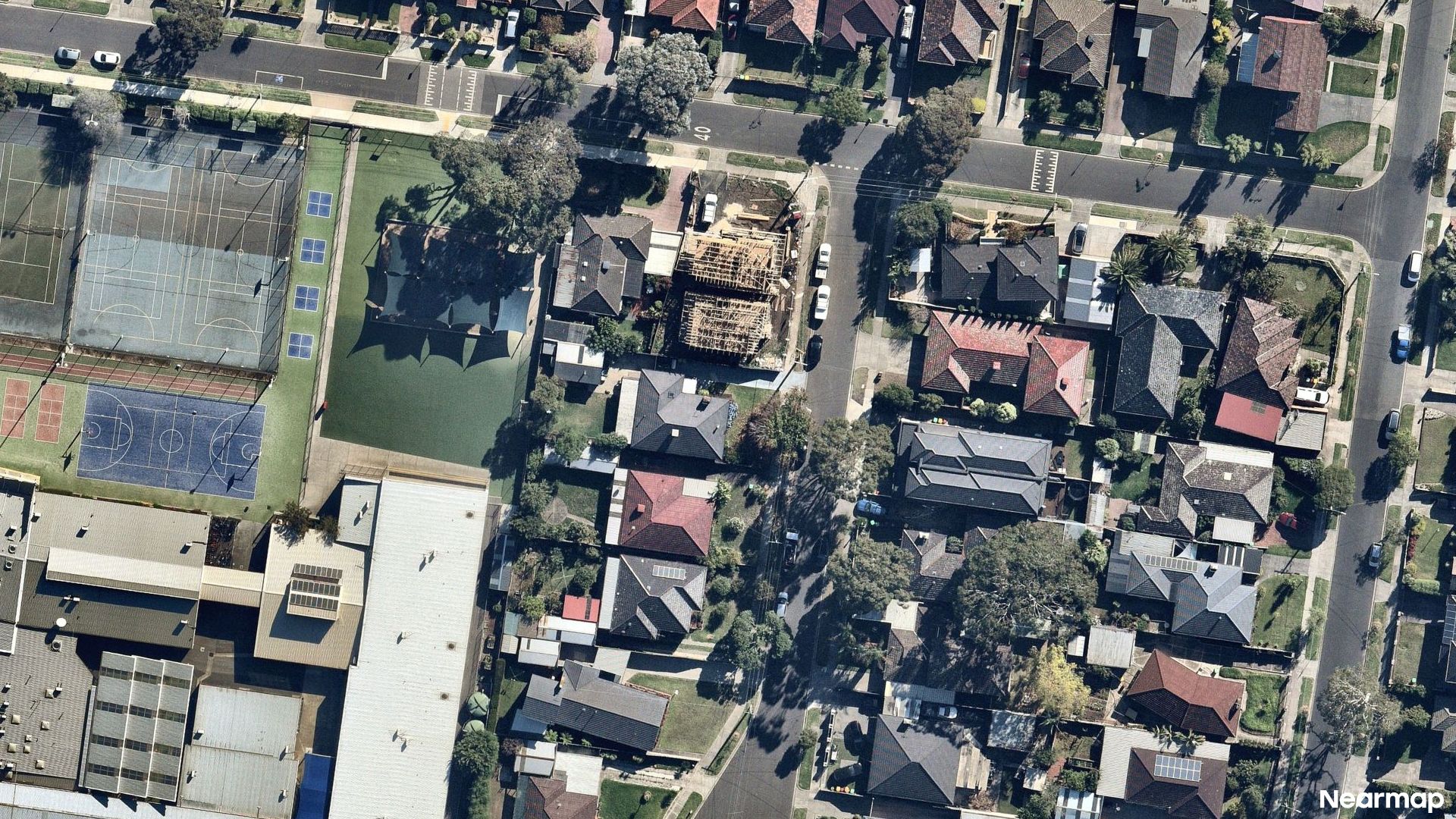 Vertical aerial view