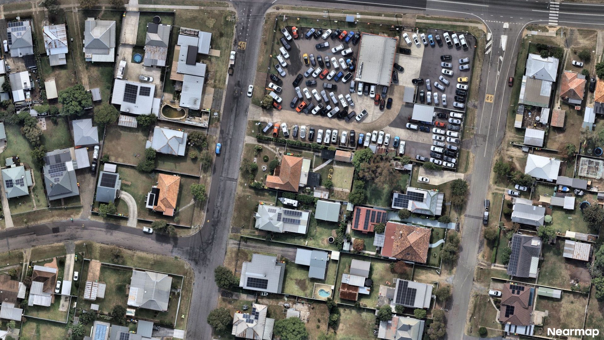 Vertical aerial view