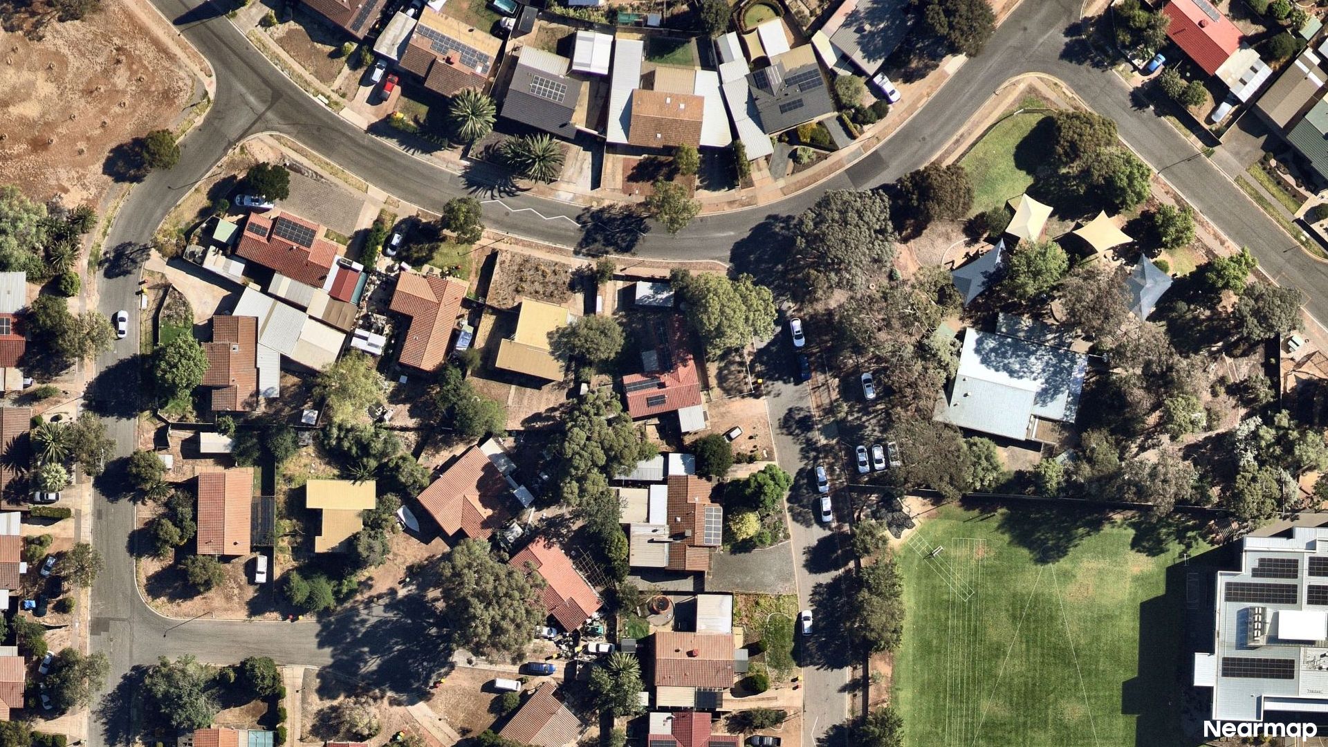Vertical aerial view