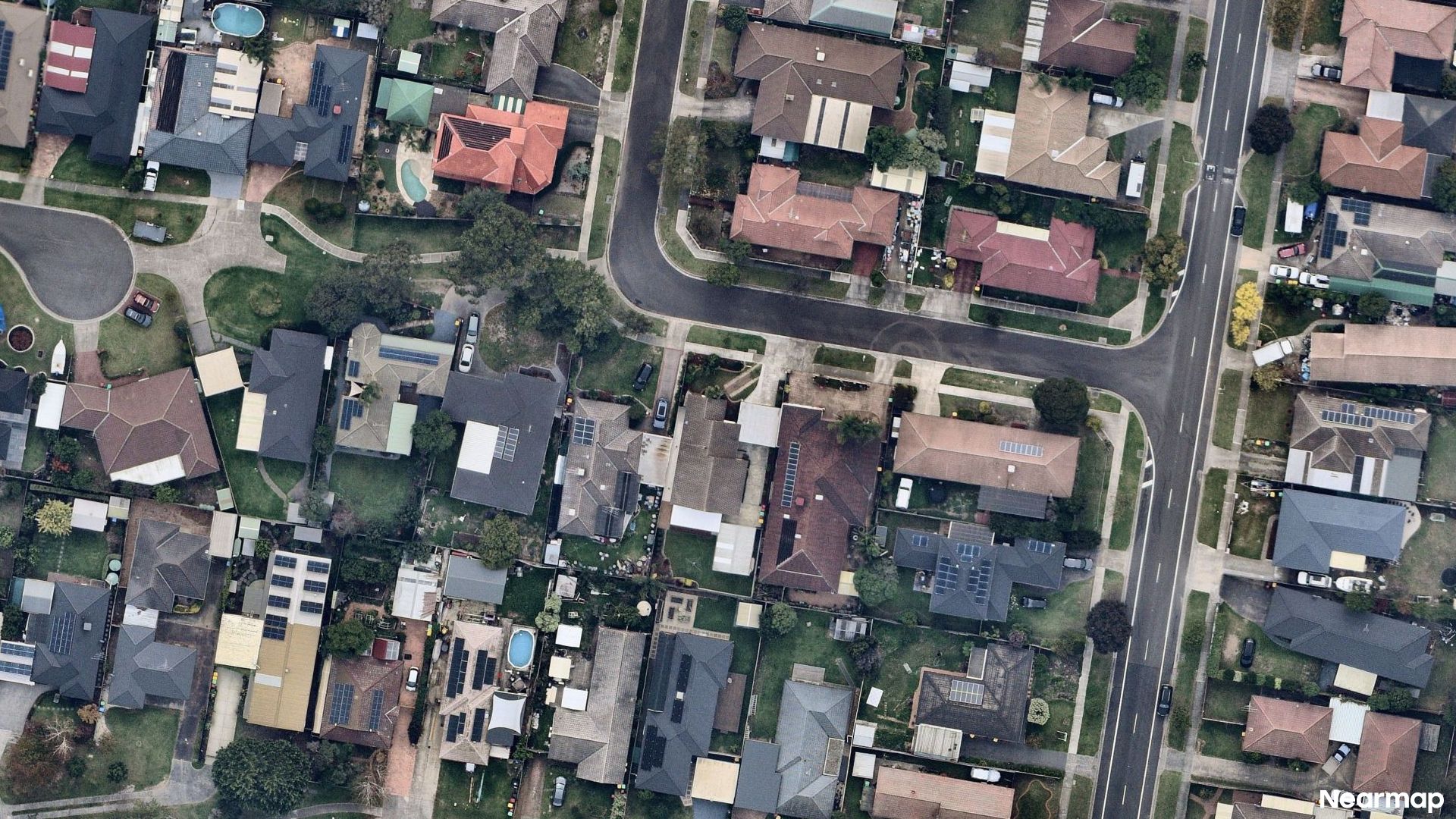 Vertical aerial view