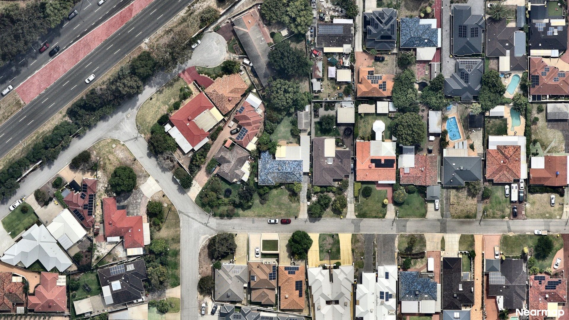 Vertical aerial view