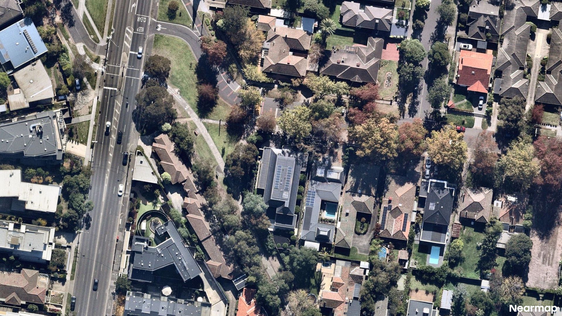 Vertical aerial view