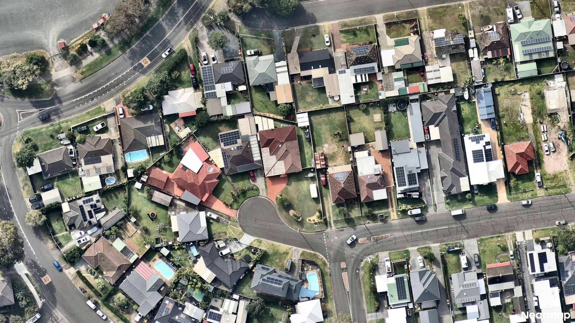 Vertical aerial view