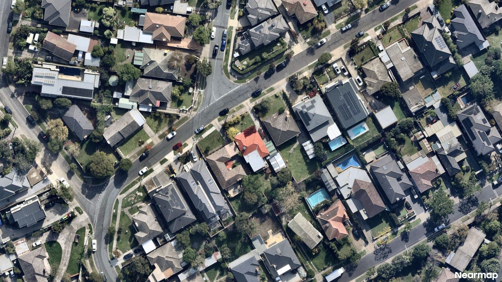 Vertical aerial view
