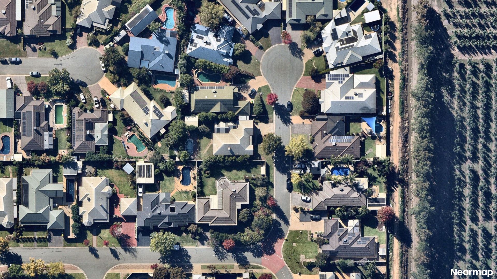 Vertical aerial view