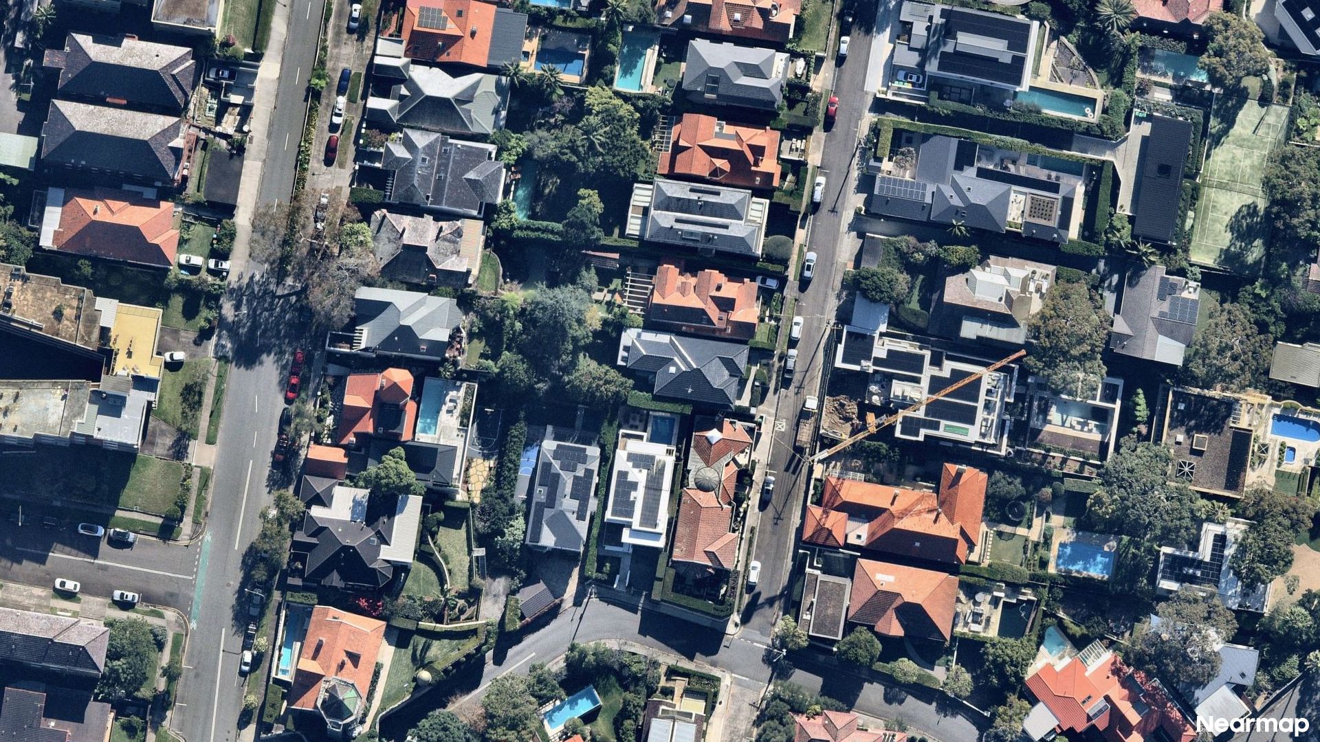 Vertical aerial view